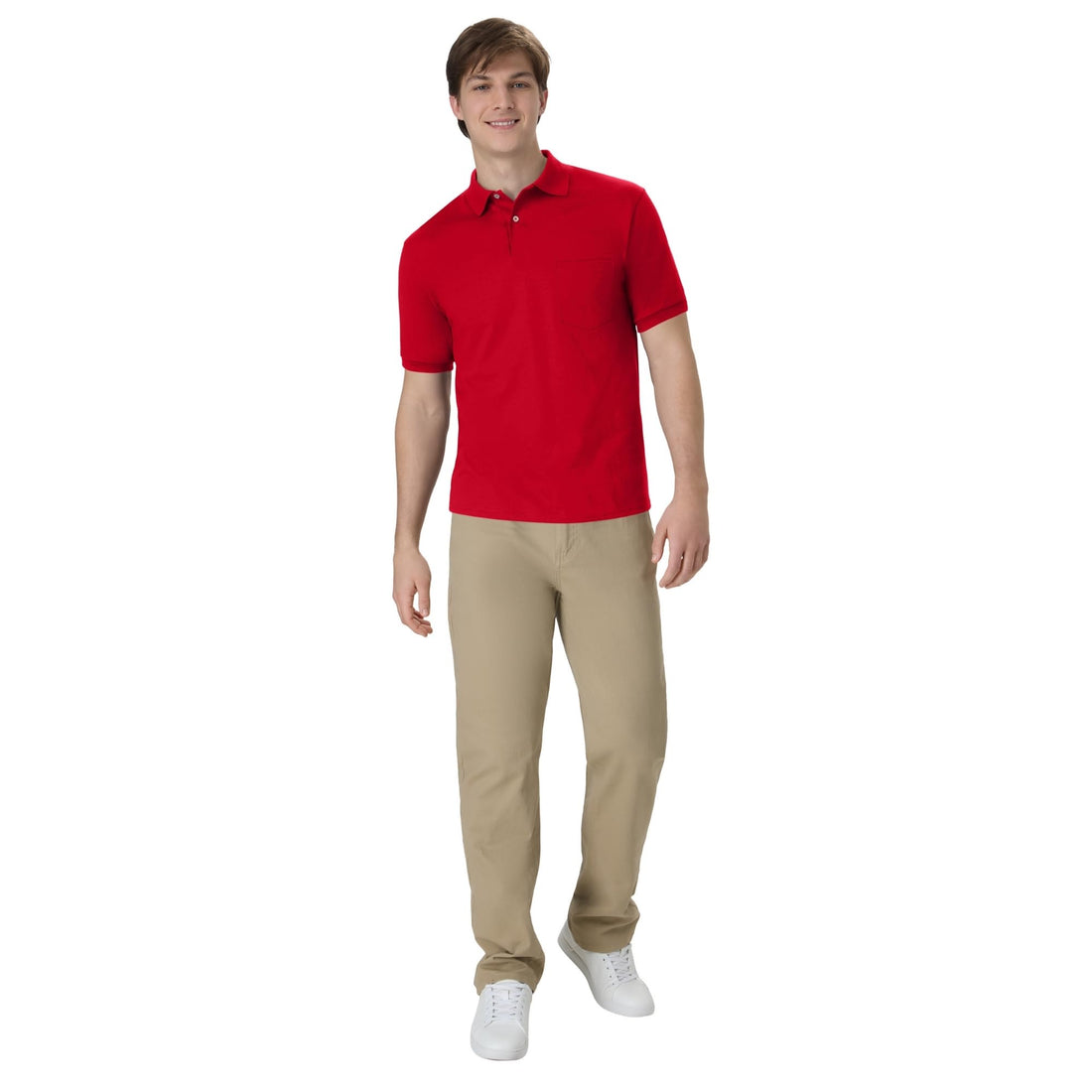 Hanes Men's Short Sleeve Jersey Pocket Polo (Pack of 2)