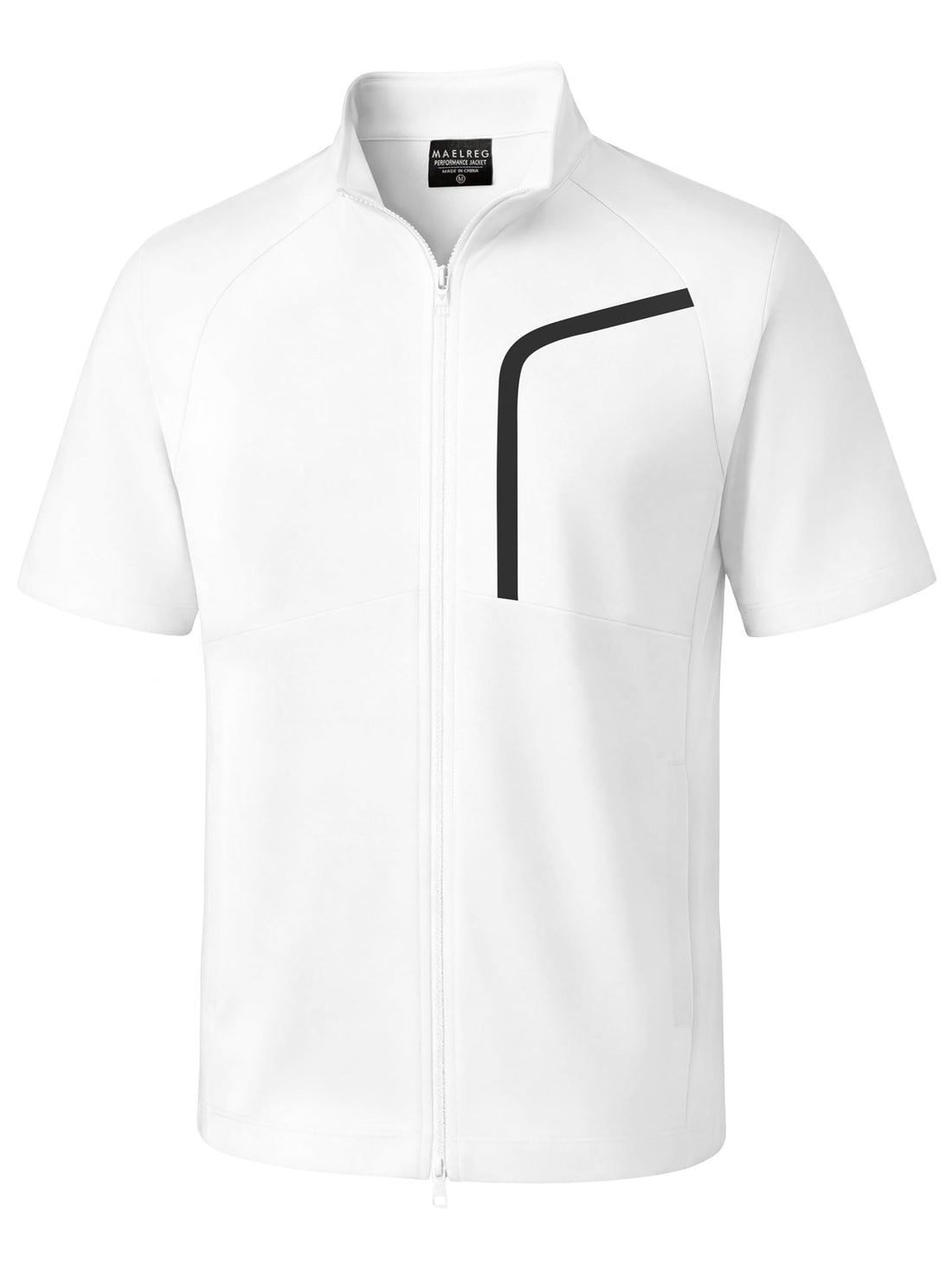 M MAELREG Short Sleeve Golf Jackets for Men with Full Zipper Lightweight UPF50+ Hiking Vests For Men with Button Pockets