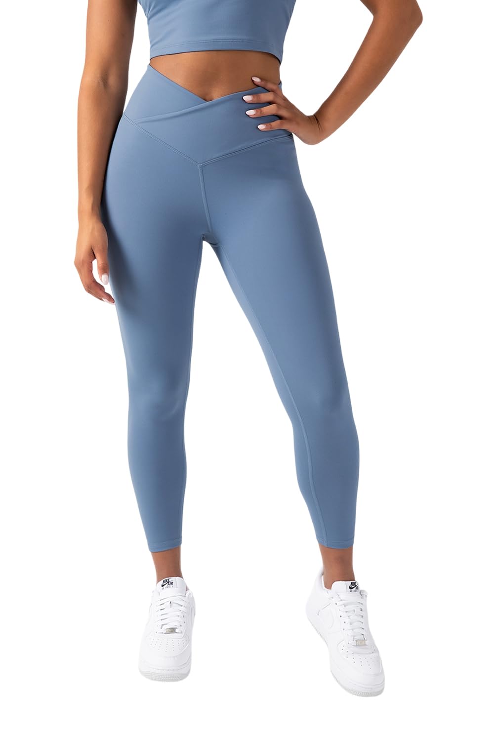 YITTY Active Women's Ultraluxe Crossover High-Waist Legging, Athleisure, 4-Way-Stretch