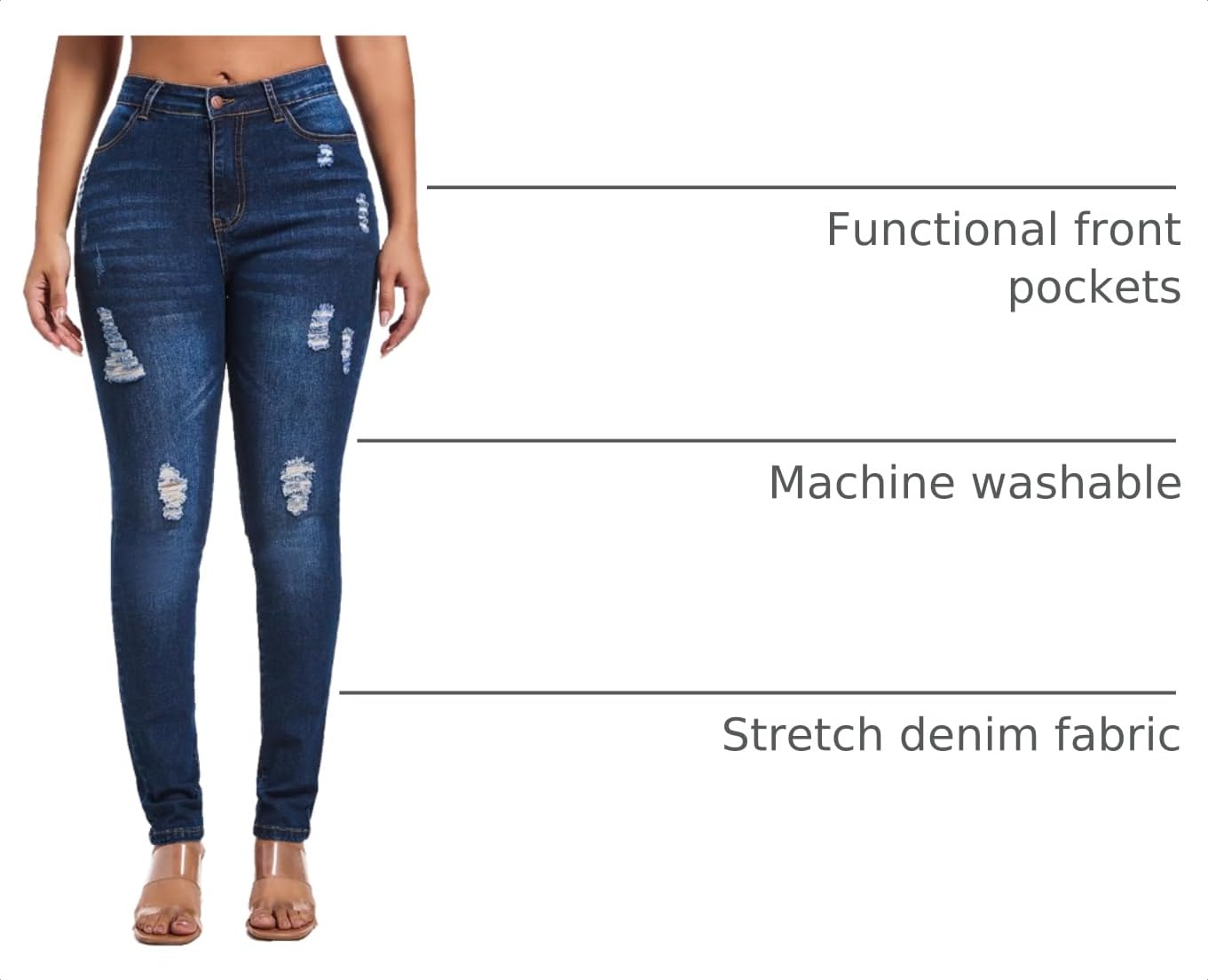FISCLOSIN Women Colombian Design,Butt Lift,Sexy Skinny Jeans,Stretch Denim Pants