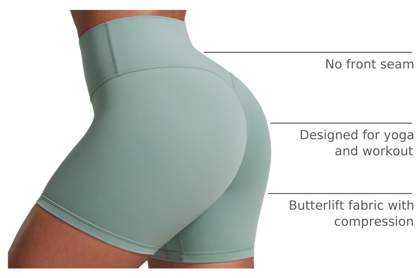 CRZ YOGA Secretsculpt Biker Shorts 4" | Booty Scrunch Butt, Butterlift, Buttery Soft, Moderate Compression, Workout, Pilates, No Front Seam, High Waist, for Women