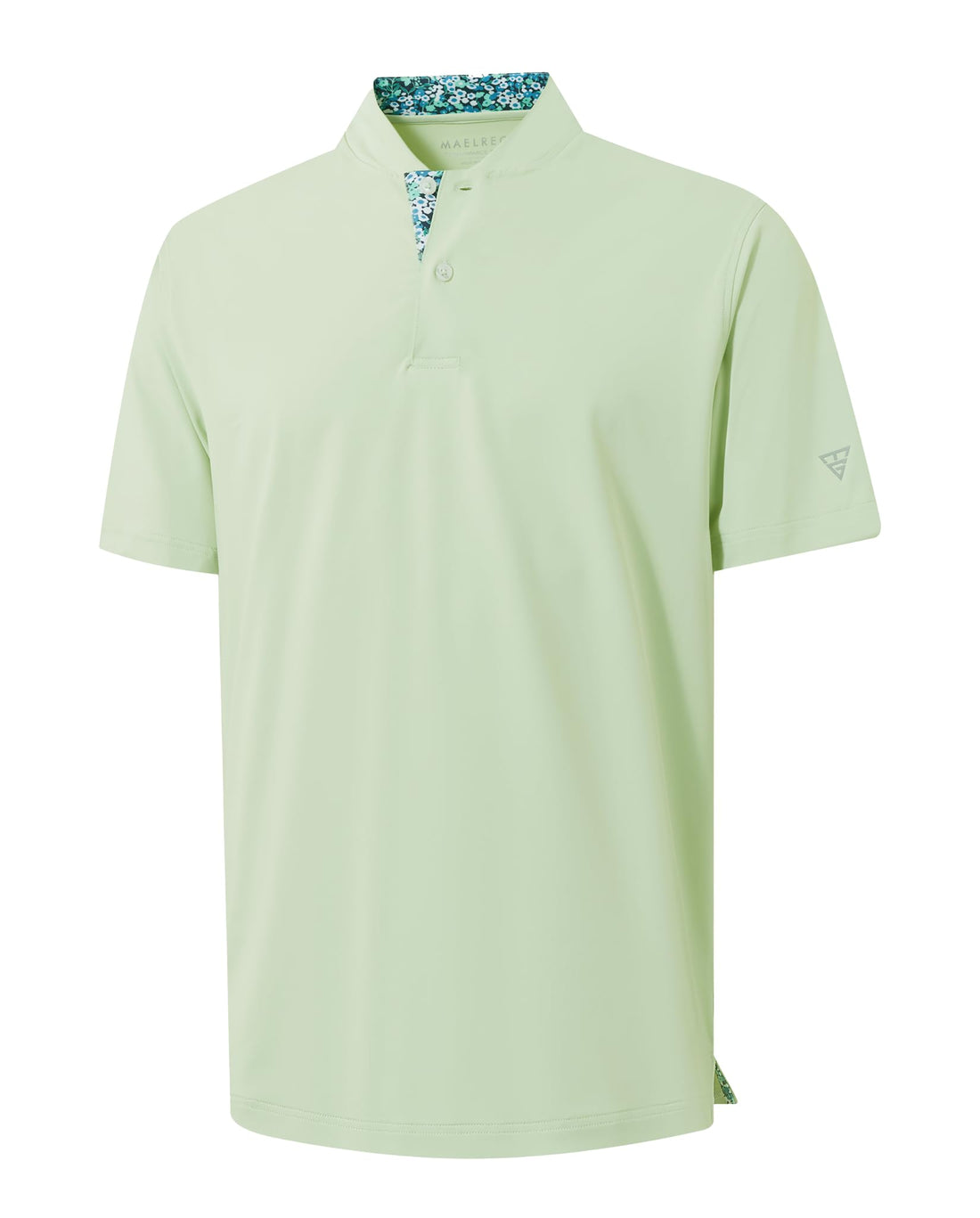 M MAELREG Mens Golf Shirts Collarless Performance Dry Fit Moisture Wicking Casual Solid Short Sleeve Henley Shirts for Men