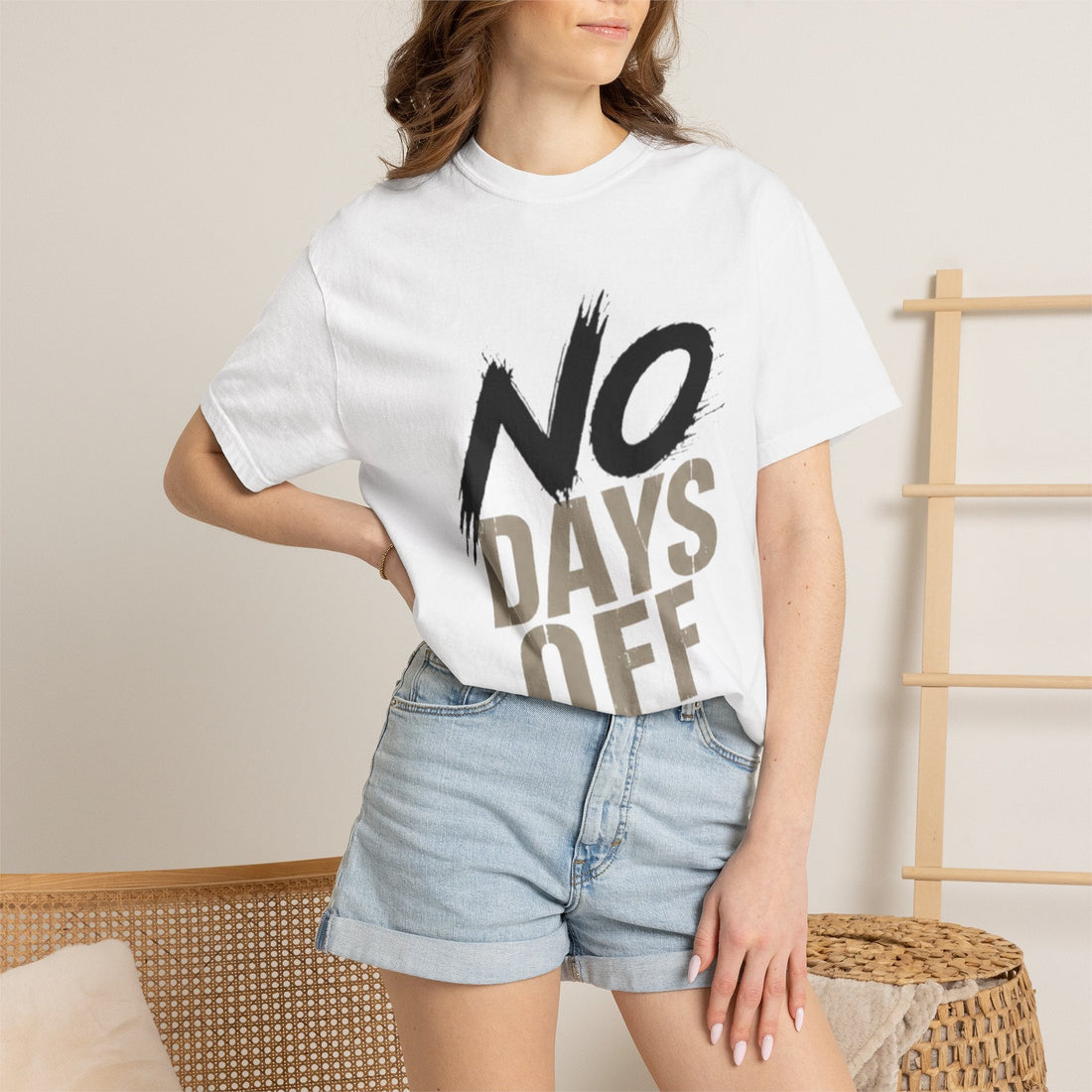 No Days Off T-Shirt — Motivational Fitness Tee for Workout & Training Printify