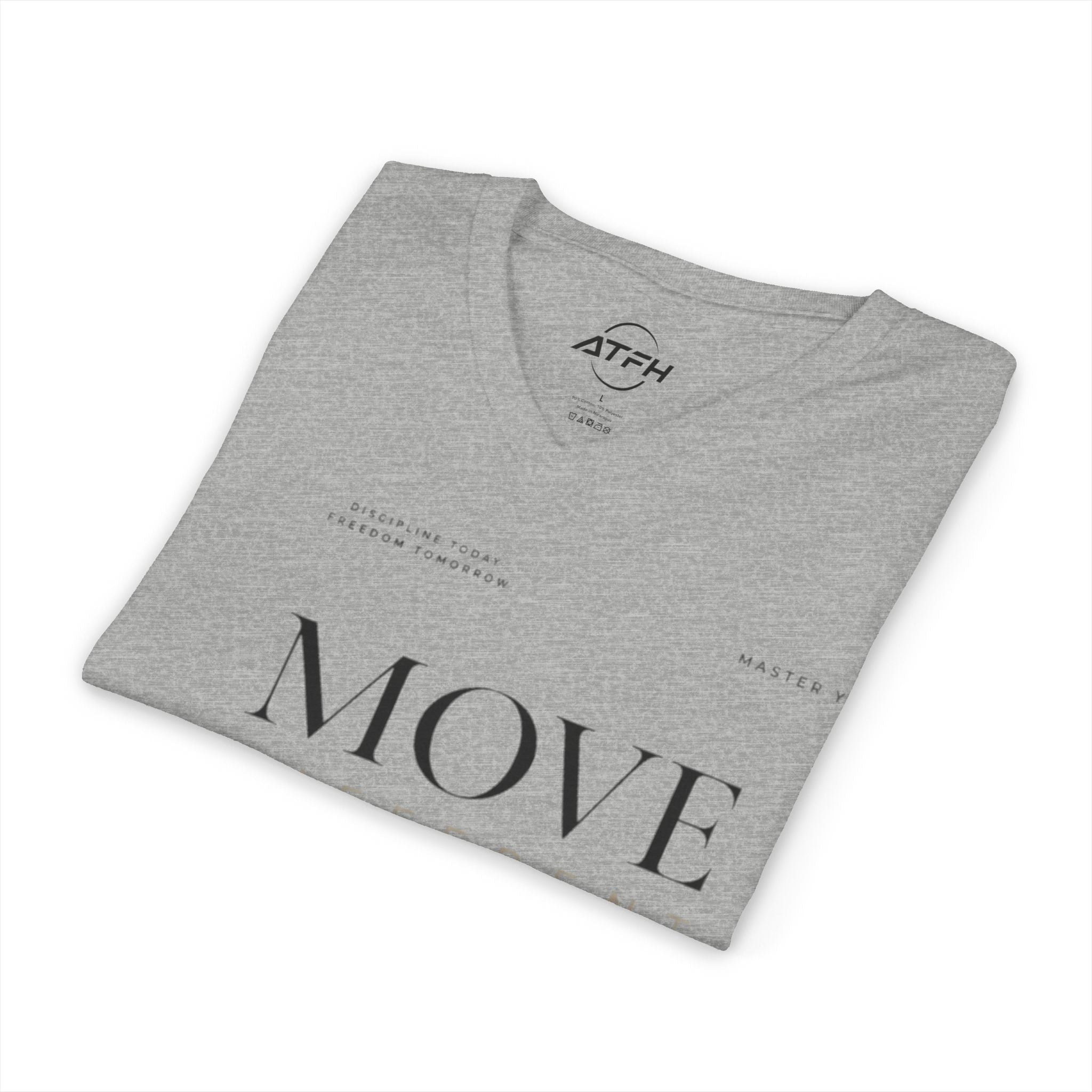 Move Different V-Neck Tee — Minimal Motivational Graphic Shirt Printify