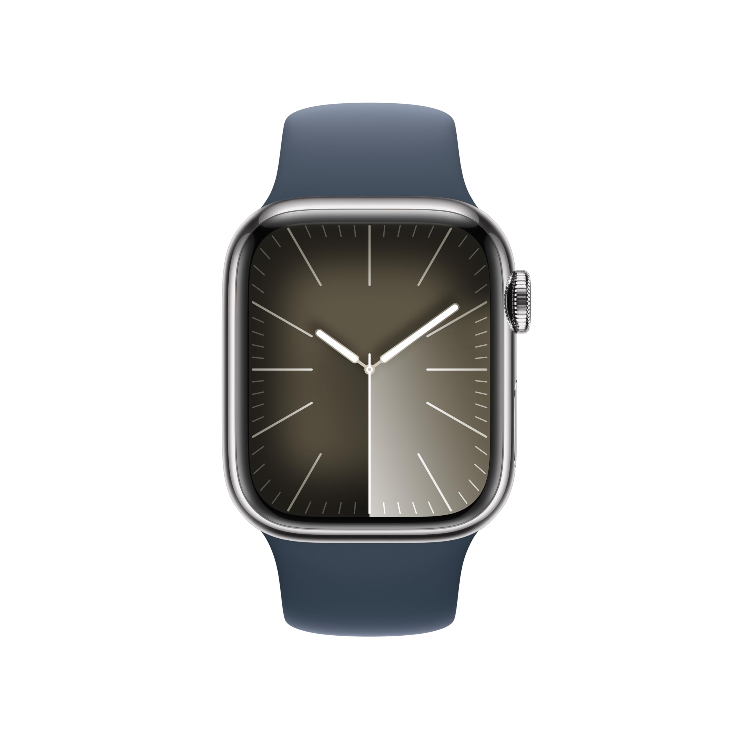 Apple Watch Series 9 [GPS + Cellular 45mm] Smartwatch with Silver Stainless Steel Case with Silver Milanese Loop. Fitness Tracker, Blood Oxygen & ECG Apps, Always-On Retina Display