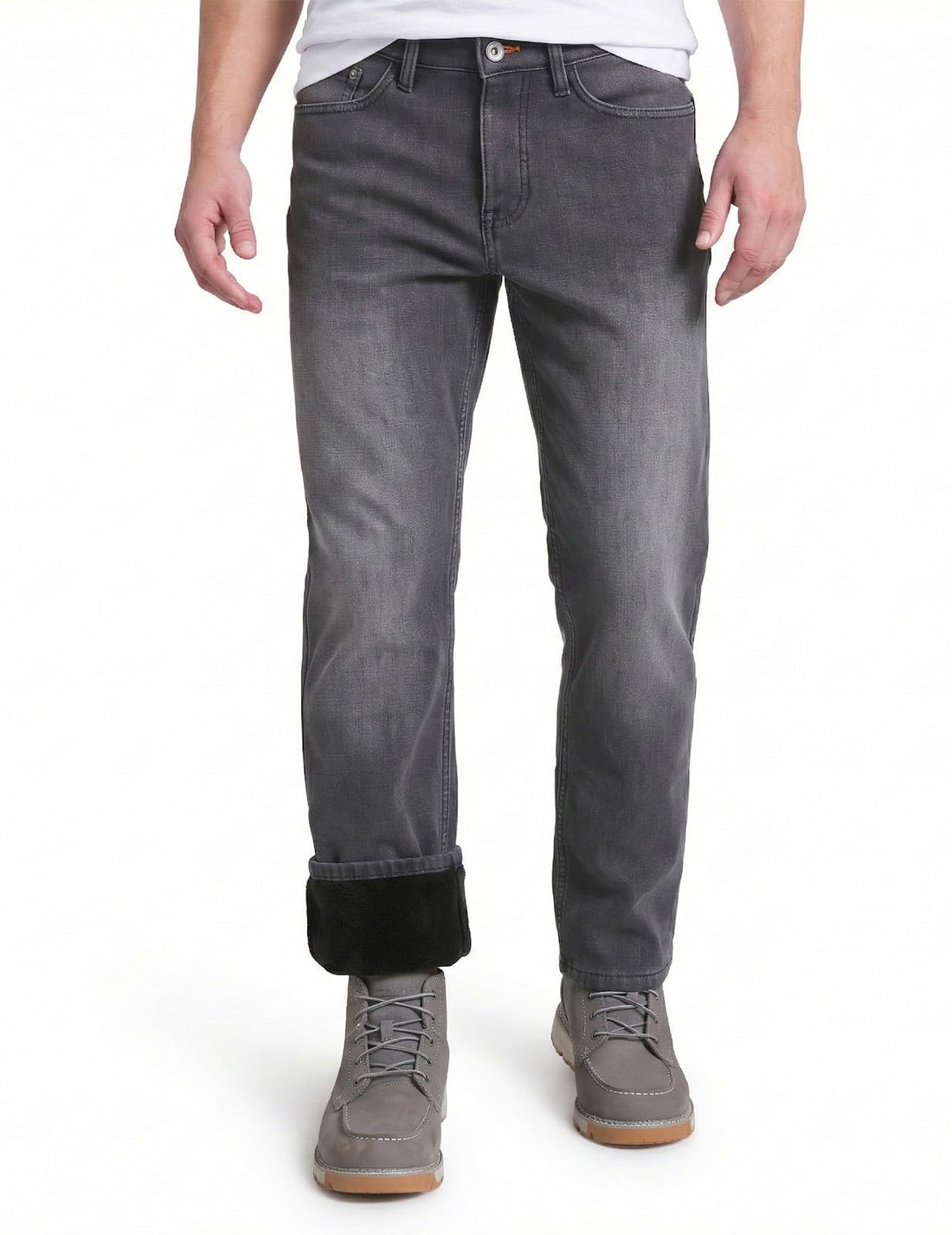 Weatherproof Vintage Fleece Lined Jeans Men - Regular Fit | Soft & Warm, Cold Weather Insulated Fleece Winter Pants for Men