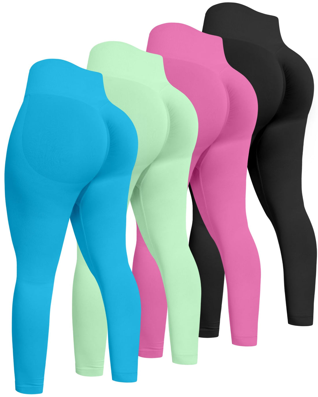 ATHVOTAR Workout Gym Leggings Women, High Waisted Seamless Butt Lifting Scrunch Butt Sports Leggings