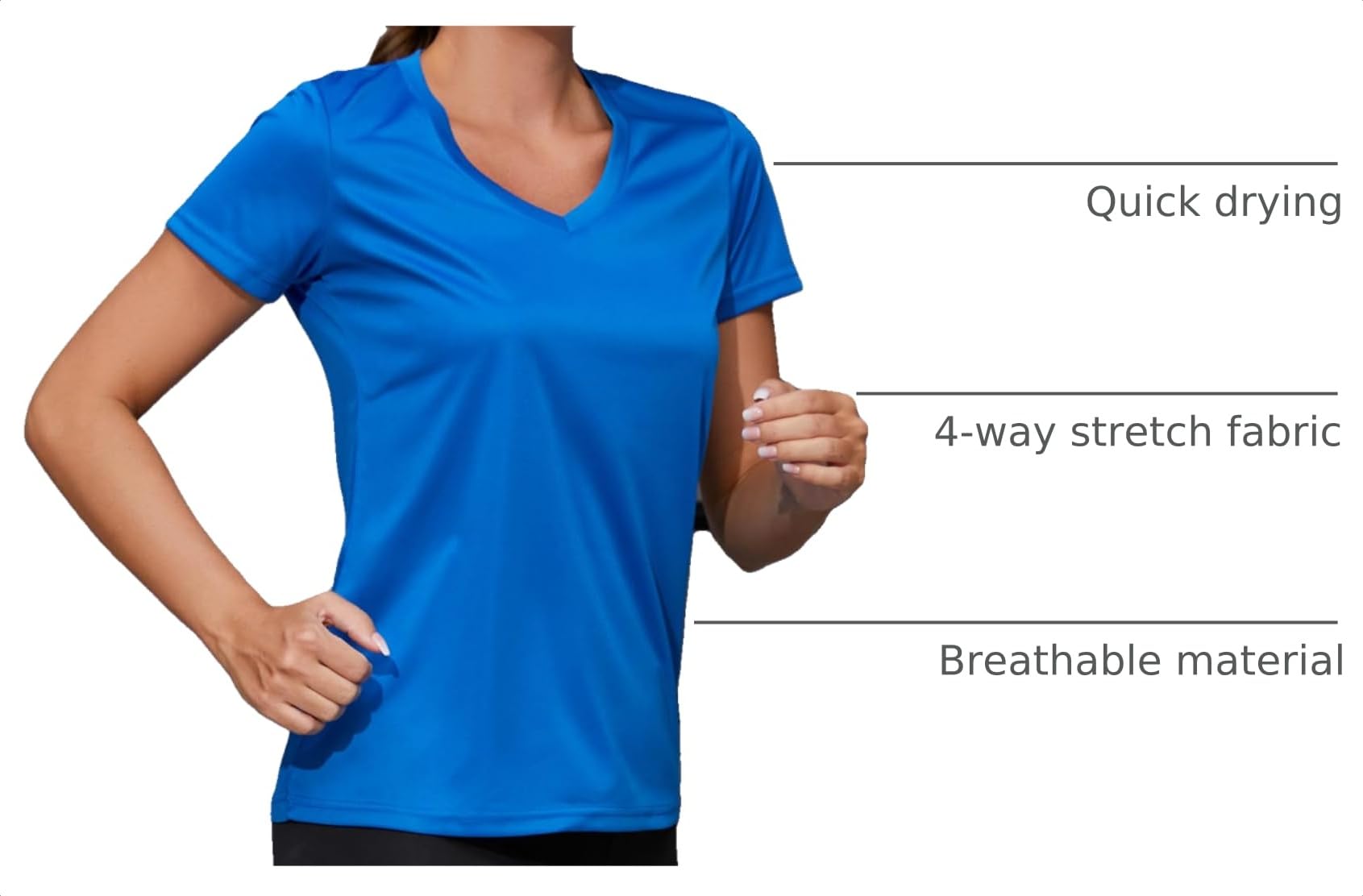 CE' CERDR 5/7 Pack Workout Shirts for Women, Moisture Wicking Quick Dry Active Athletic Women's Gym Performance T Shirts