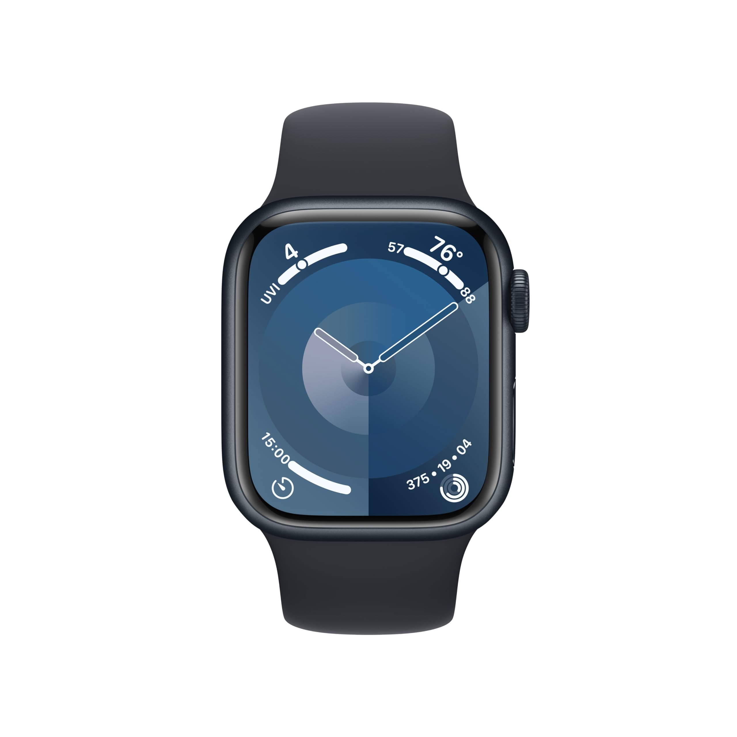 Apple Watch Series 9 [GPS, 45mm] - Starlight Aluminum Case with Starlight Sport Band, S/M (Renewed)