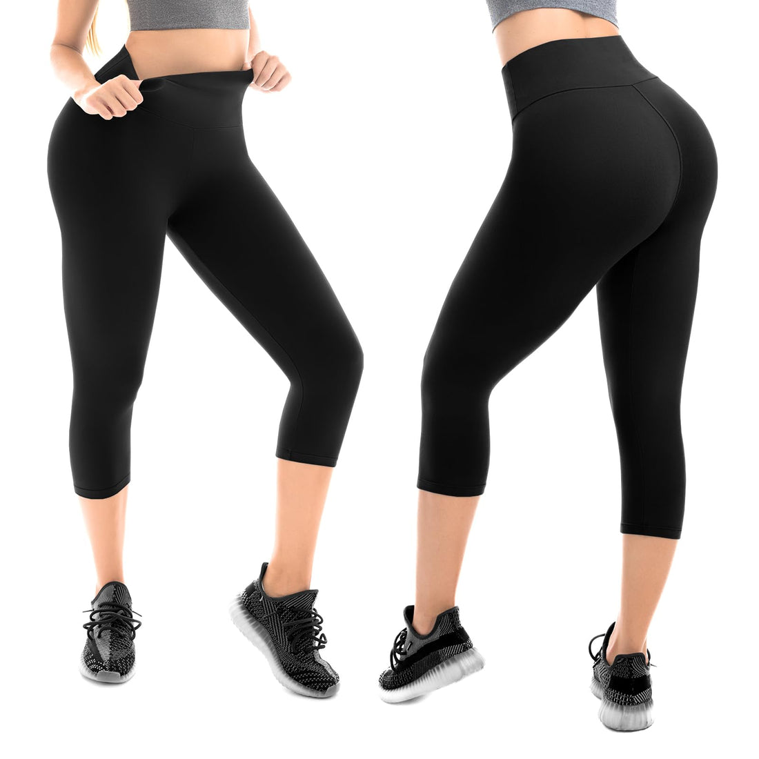Walifrey Capri Leggings for Women, Buttery Soft High Waisted Leggings for Gym Yoga Workout