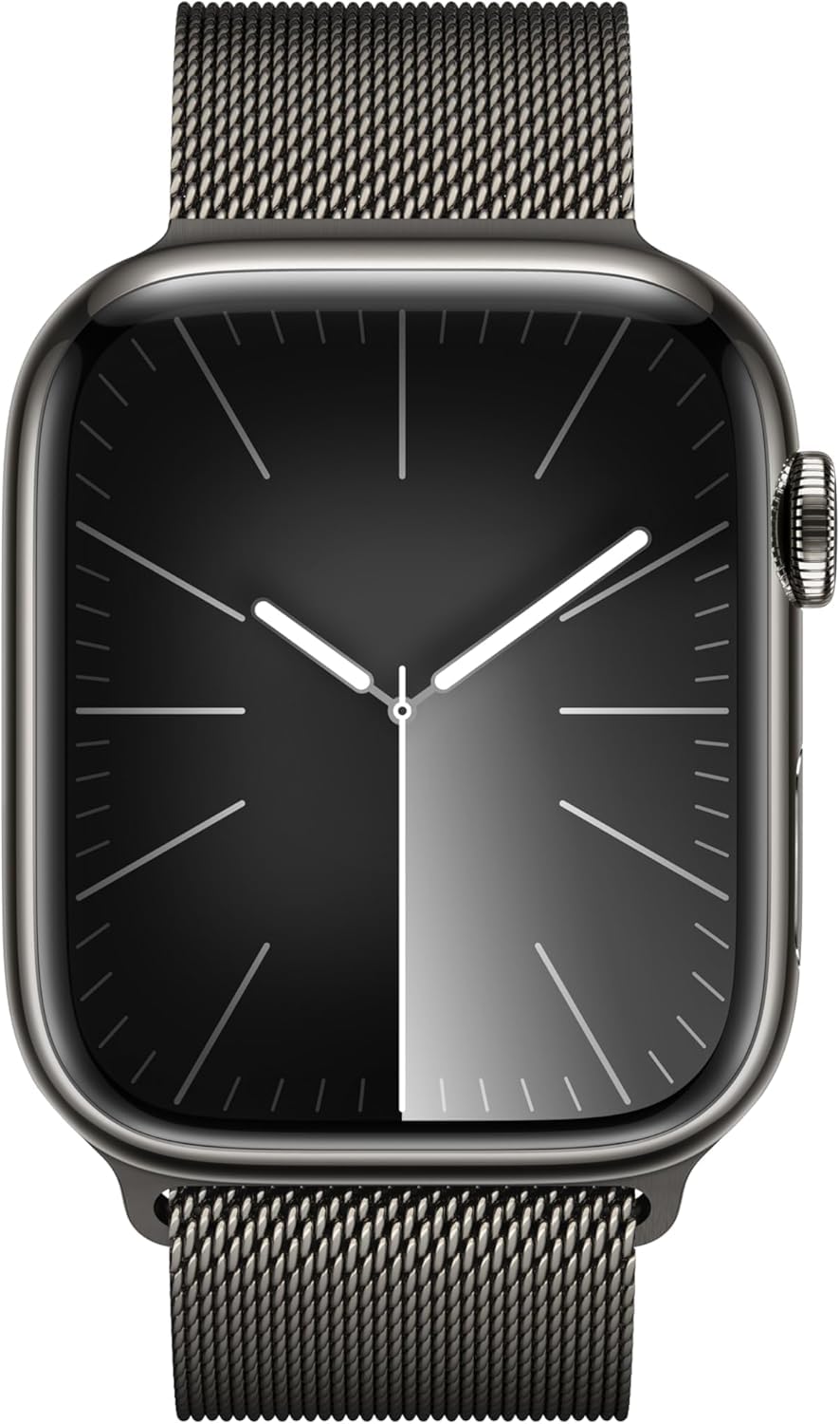 Apple Watch Series 9 [GPS + Cellular 45mm] Smartwatch with Silver Stainless Steel Case with Silver Milanese Loop. Fitness Tracker, Blood Oxygen & ECG Apps, Always-On Retina Display