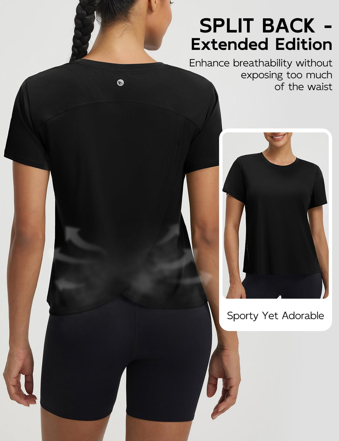 baleaf Women's Athletic Tops Short Sleeve Workout Shirts | Quick Dry, Moisture-wicking, Breathable, Lightweight, Stretchy, Sun Protection, Crew Neck, for Running, Gym, Tennis, Yoga