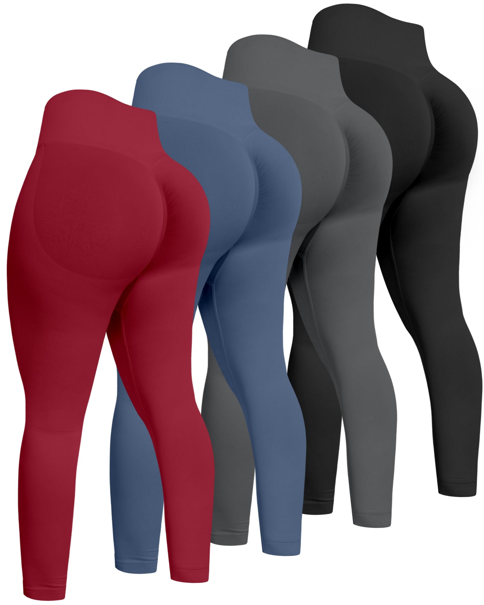 ATHVOTAR Workout Gym Leggings Women, High Waisted Seamless Butt Lifting Scrunch Butt Sports Leggings