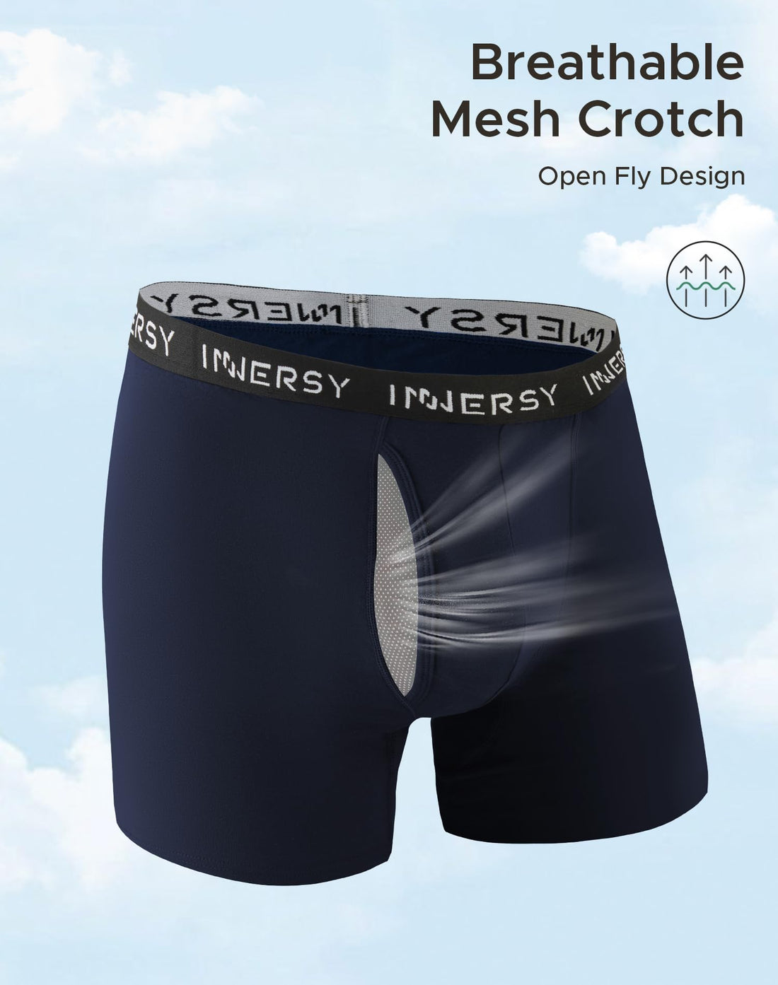 INNERSY Men's Big and Tall Boxer Briefs Cotton Moisture Wicking Underwear 4-Pack