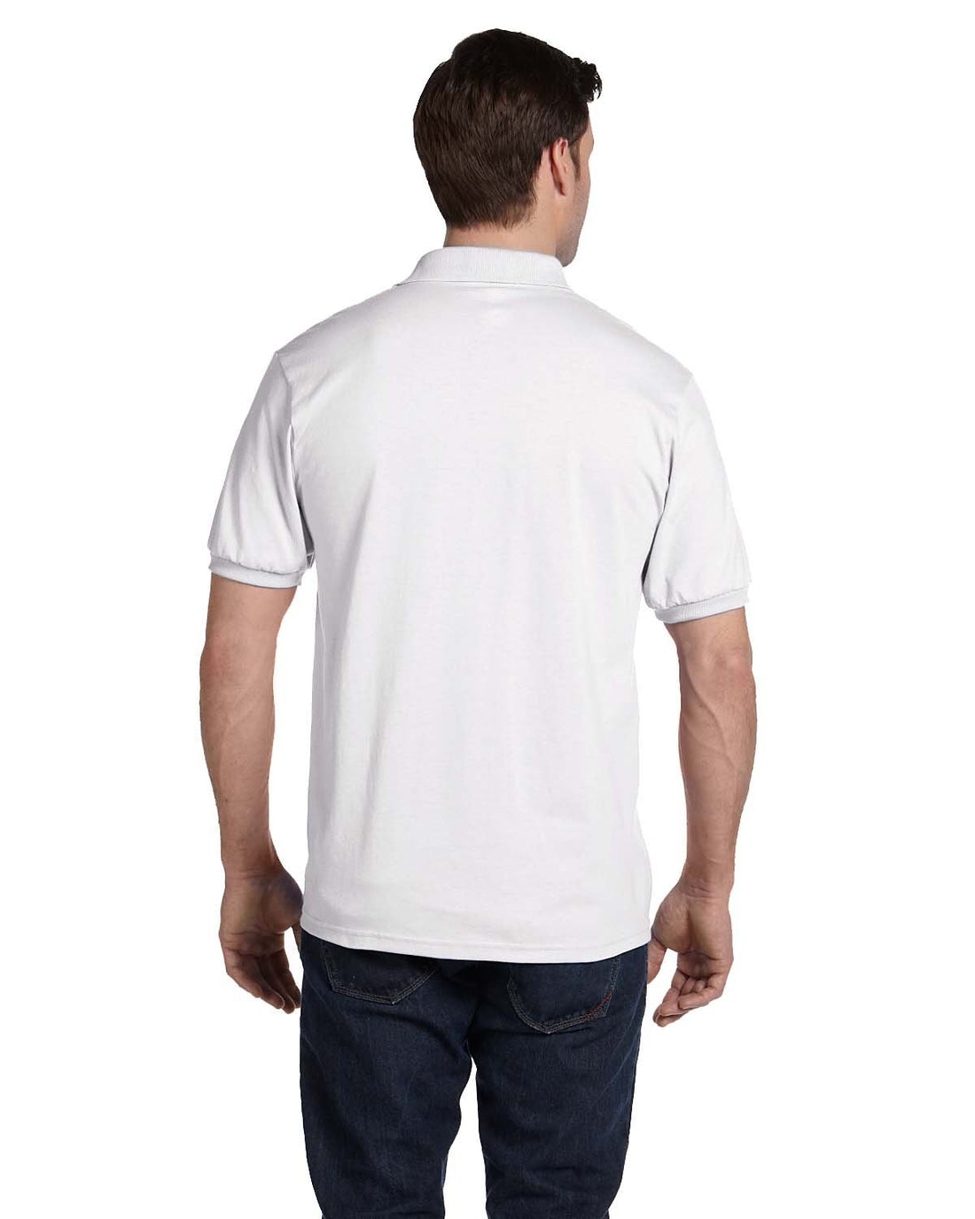 Hanes Mens EcoSmart Jersey Polo Shirt, Short-Sleeve Shirts for Men, T-Shirt, 2-Pack