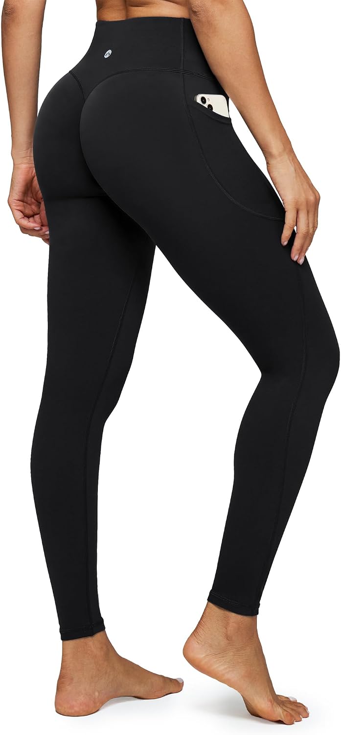 Heathyoga Scrunch Butt Lifting Leggings with Pockets for Women Yoga Pants | 2 Side Pockets, 25 Inches, Buttery Soft Fabric, Non See-through, No Front Seam, Mid Compression, Pilates Outfits, Workout