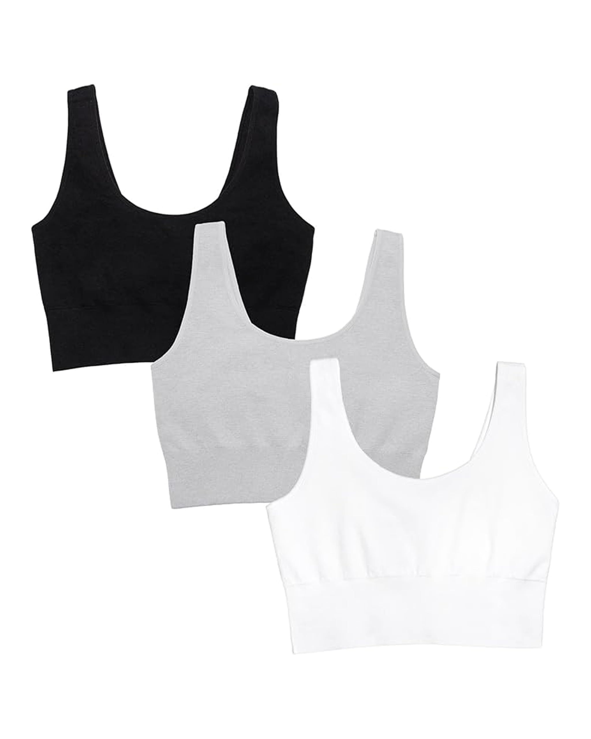 Fruit of the Loom Women's Built Up Tank Style Sports Bra Value Pack
