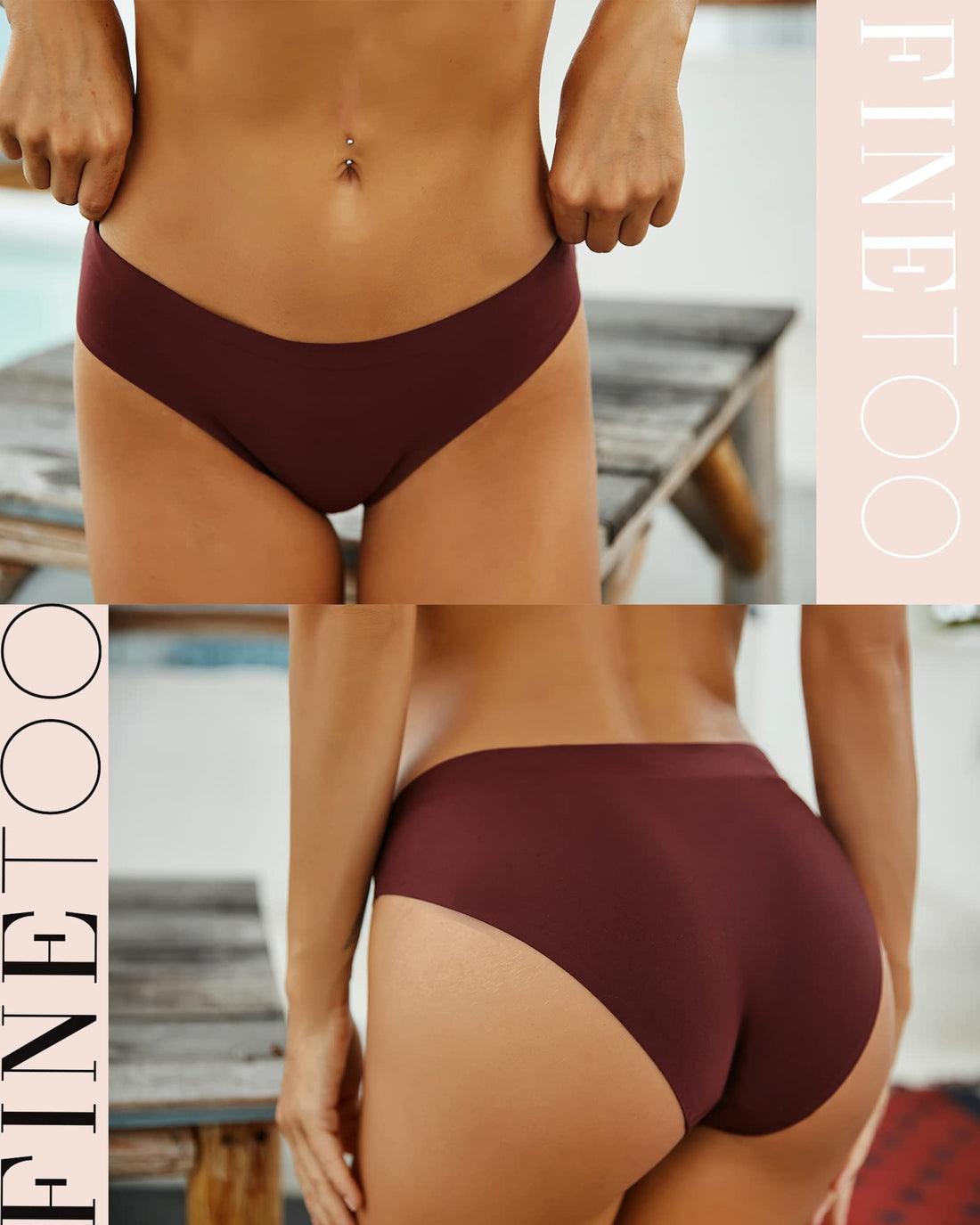 FINETOO 12Pack Womens Seamless Underwear No Show Cheeky Panties Invisibles Briefs Soft Stretch Bikini Hipster XS-XL