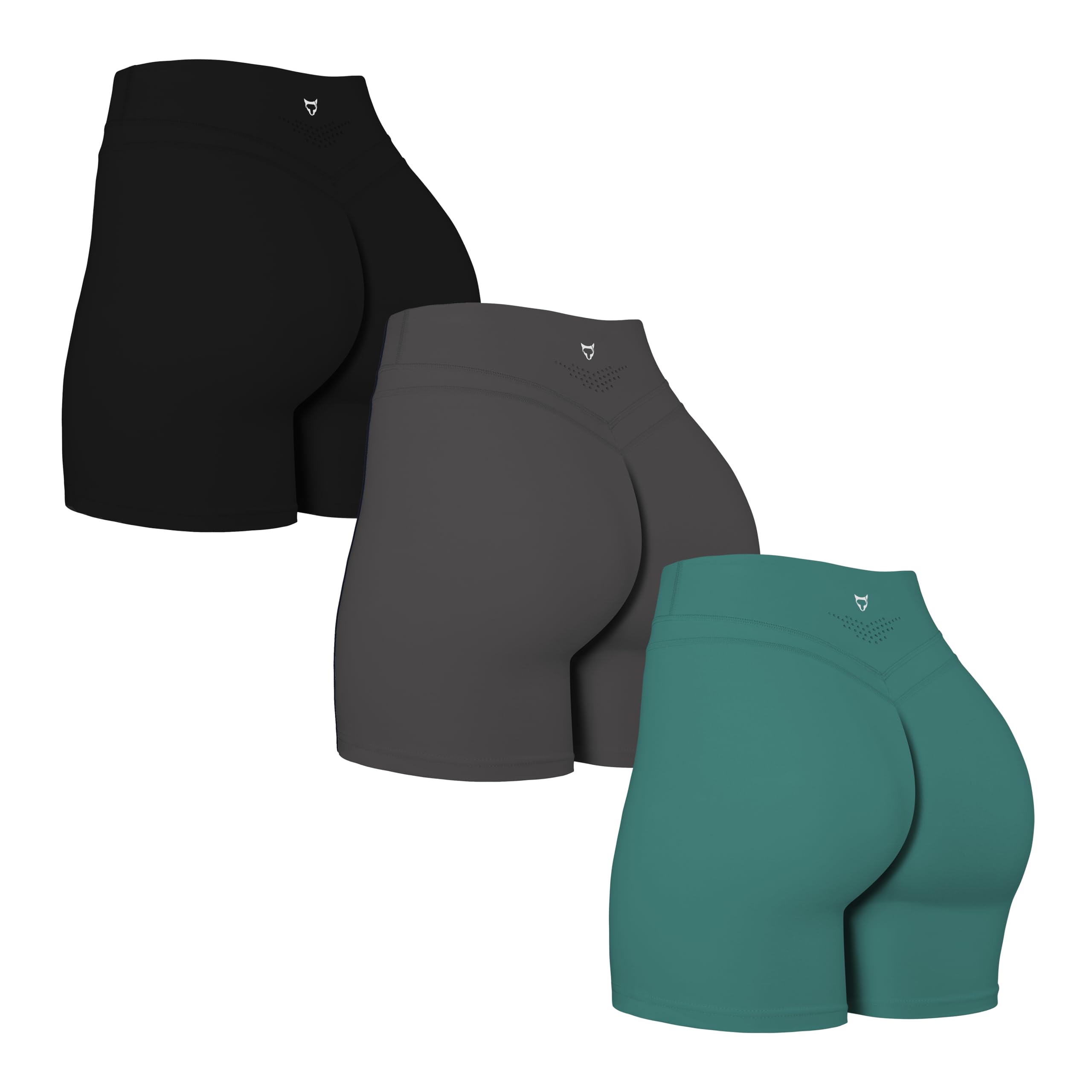 TomTiger Yoga Shorts for Women Tummy Control High Waist Biker Shorts Exercise Workout Curve Lifting Tights Short Pants
