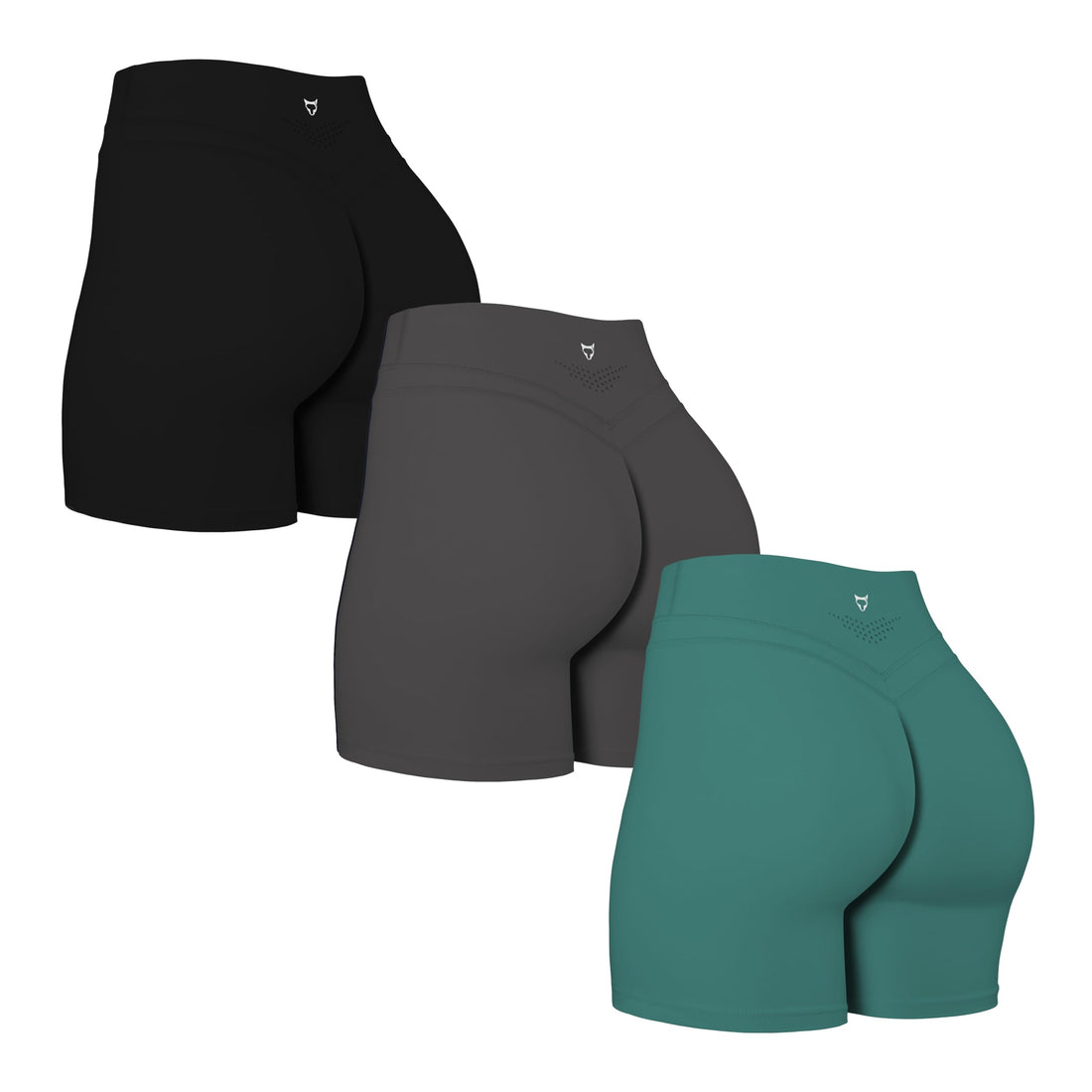 TomTiger Yoga Shorts for Women Tummy Control High Waist Biker Shorts Exercise Workout Curve Lifting Tights Short Pants