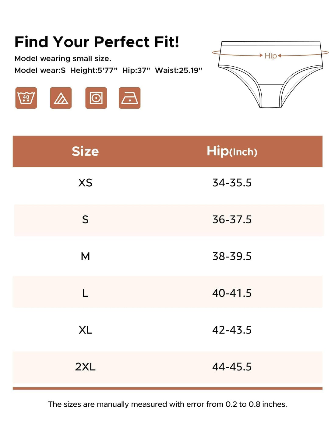INNERSY Women's Cotton Underwear Cheeky Hipster Panties 6-Pack