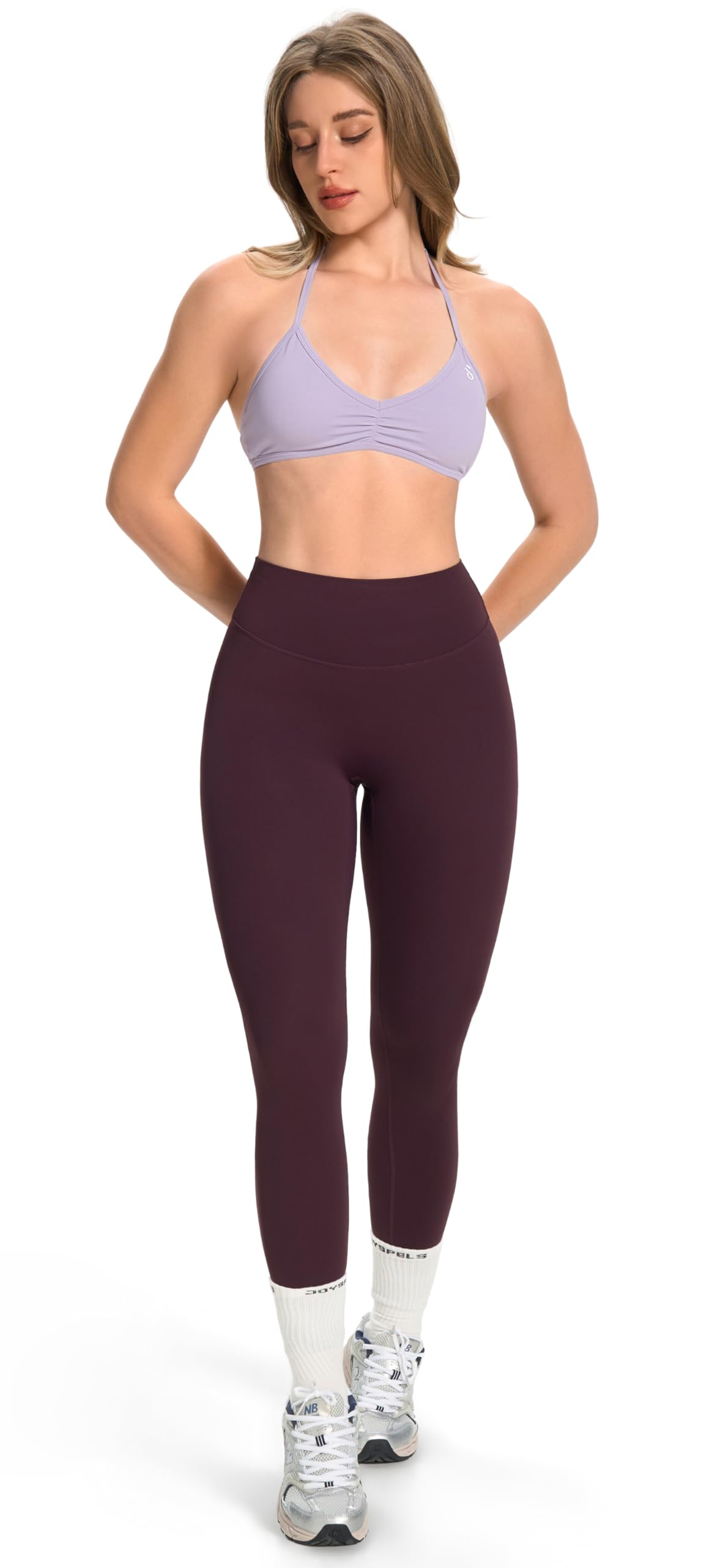 JOYSPELS Womens No Front Seam Workout Hidden Scrunch Legging 25"/ 28" High Waisted Booty Lifting Tummy Control Gym Yoga Pants