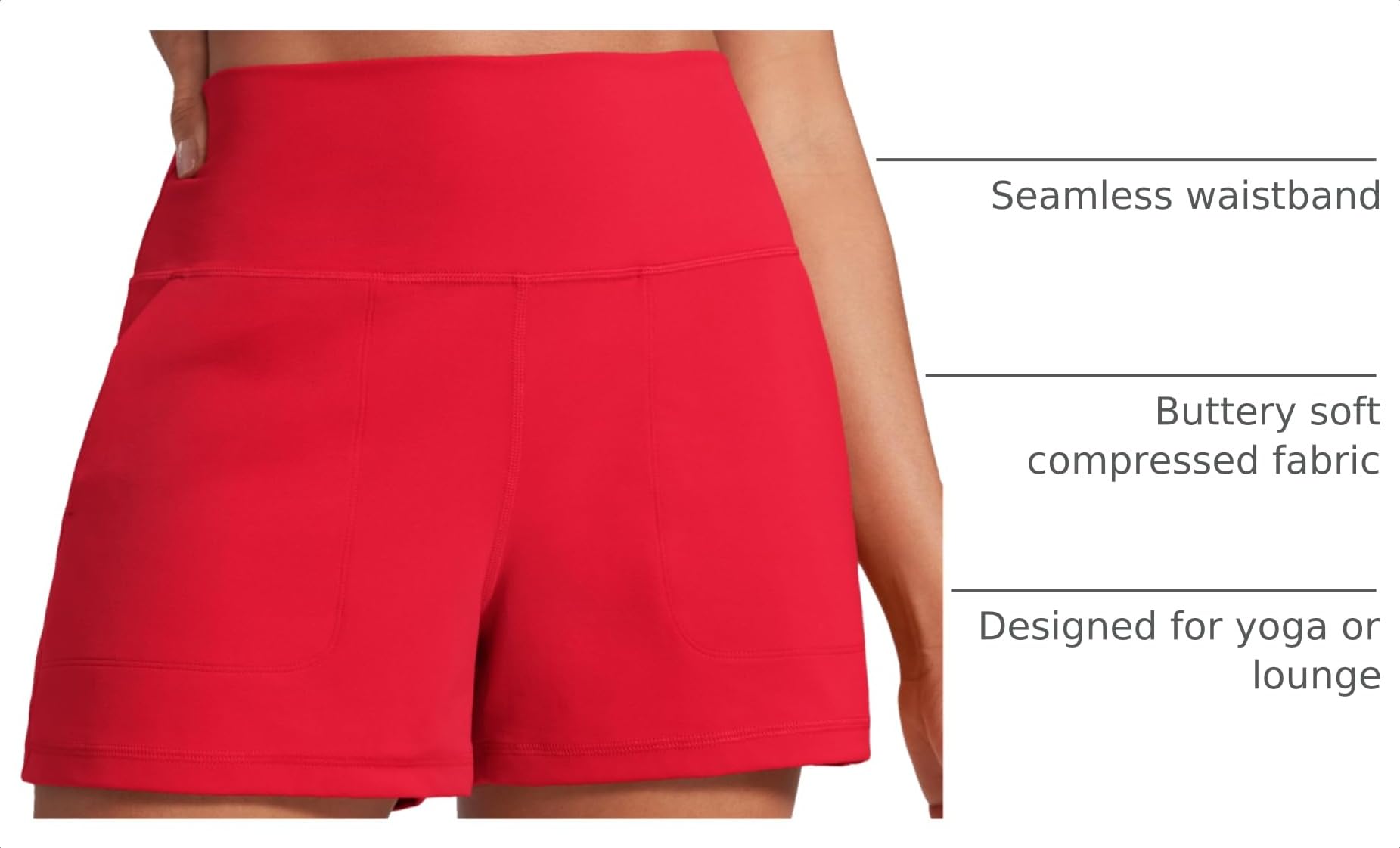 CRZ YOGA Butterlift Linerless Shorts 3" | High Waisted, Buttery Soft, Comfy, Yoga, Casual, Pockets, for Women