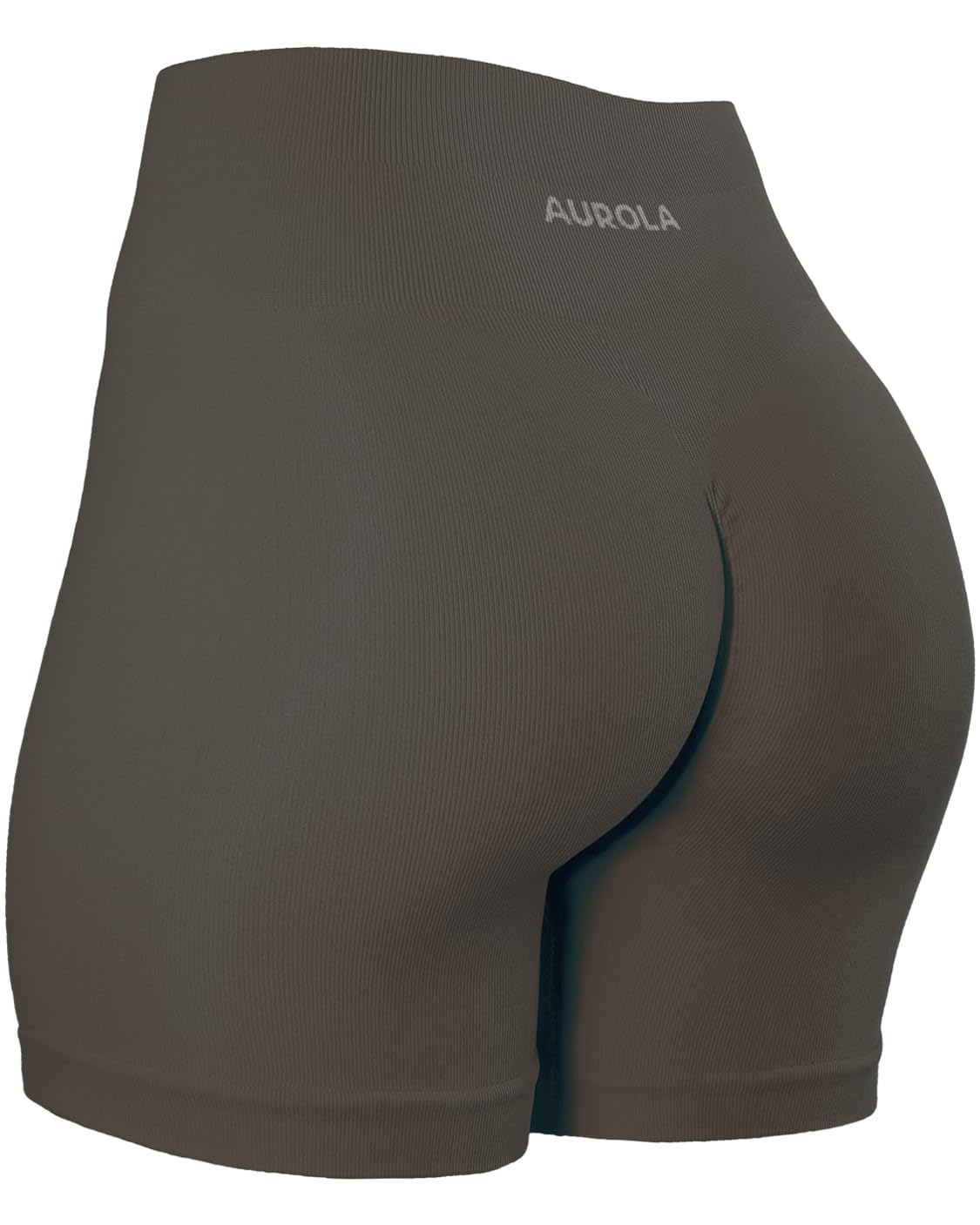 AUROLA Power Workout Shorts for Women Tummy Control Squat Proof Ribbed Thick Seamless Scrunch Active Short