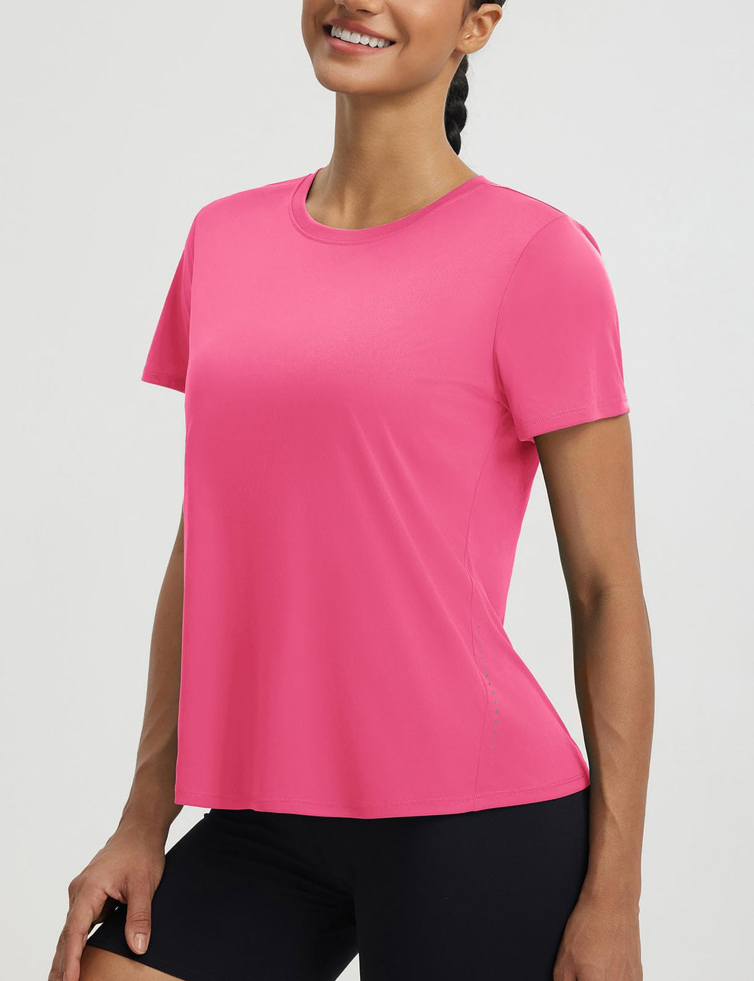 baleaf Women's Athletic Tops Short Sleeve Workout Shirts | Quick Dry, Moisture-wicking, Breathable, Lightweight, Stretchy, Sun Protection, Crew Neck, for Running, Gym, Tennis, Yoga