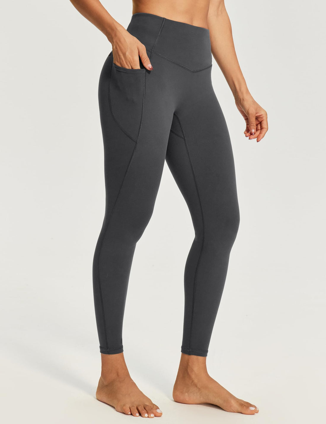 Heathyoga Scrunch Butt Lifting Leggings with Pockets for Women Yoga Pants | 2 Side Pockets, 25 Inches, Buttery Soft Fabric, Non See-through, No Front Seam, Mid Compression, Pilates Outfits, Workout