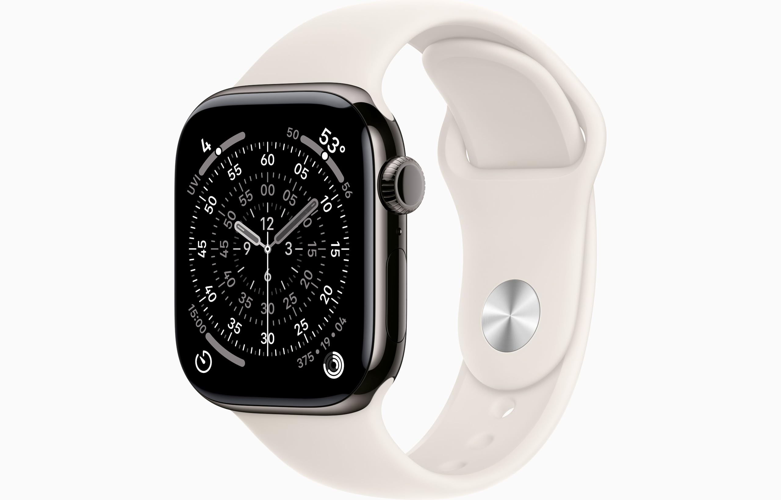 Apple Watch Series 11 [GPS 42mm] Smartwatch with Rose Gold Aluminum Case with Light Blush Sport Band - S/M., Fitness Tracker, Water Resistant (Renewed)