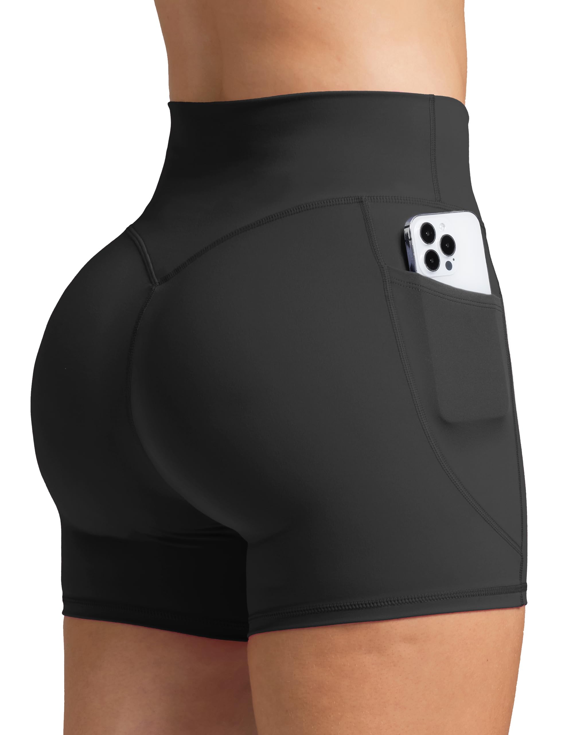 Olmlmt Biker Shorts Women 4.5" with Pockets High Waisted Spandex Yoga Workout Shorts