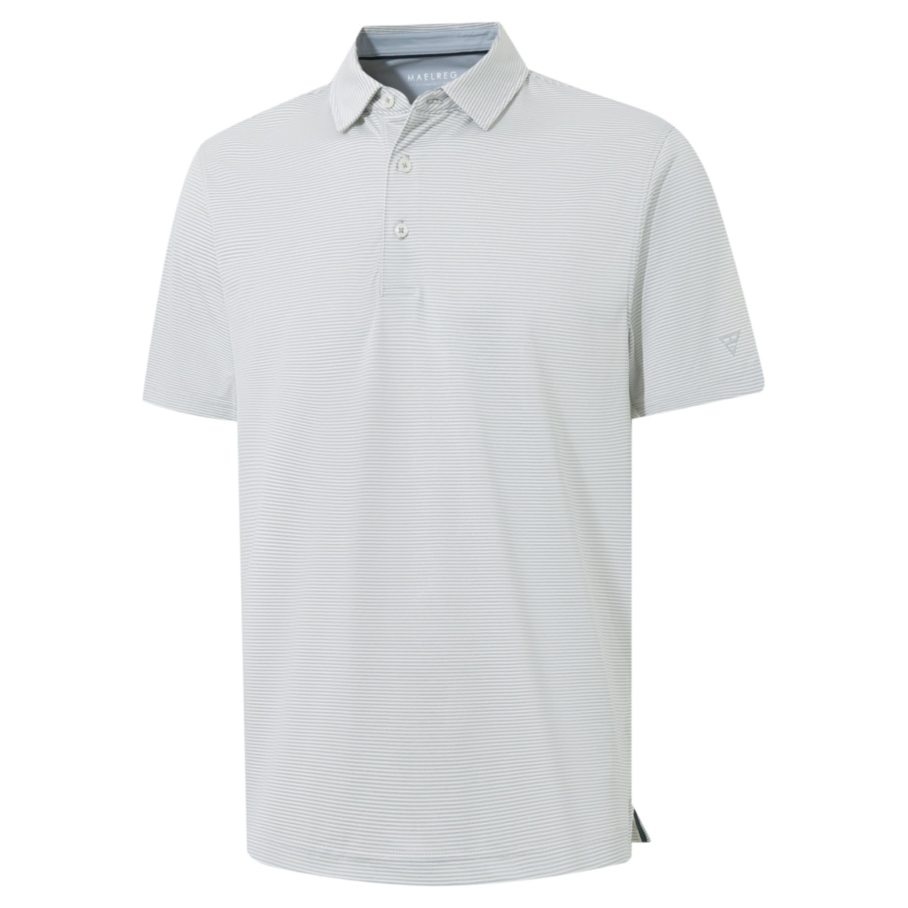 M MAELREG Men's Jacquard Stripe Golf Shirts Quick Dry Performance Short Sleeve Moisture Wicking Polo Shirt for Men