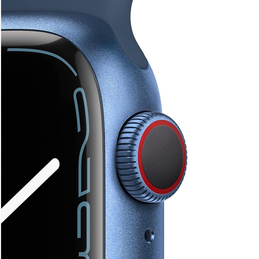 Apple Watch Series 7 (GPS, 41mm) Starlight Aluminum Case with Starlight Sport Band, Regular (Renewed)
