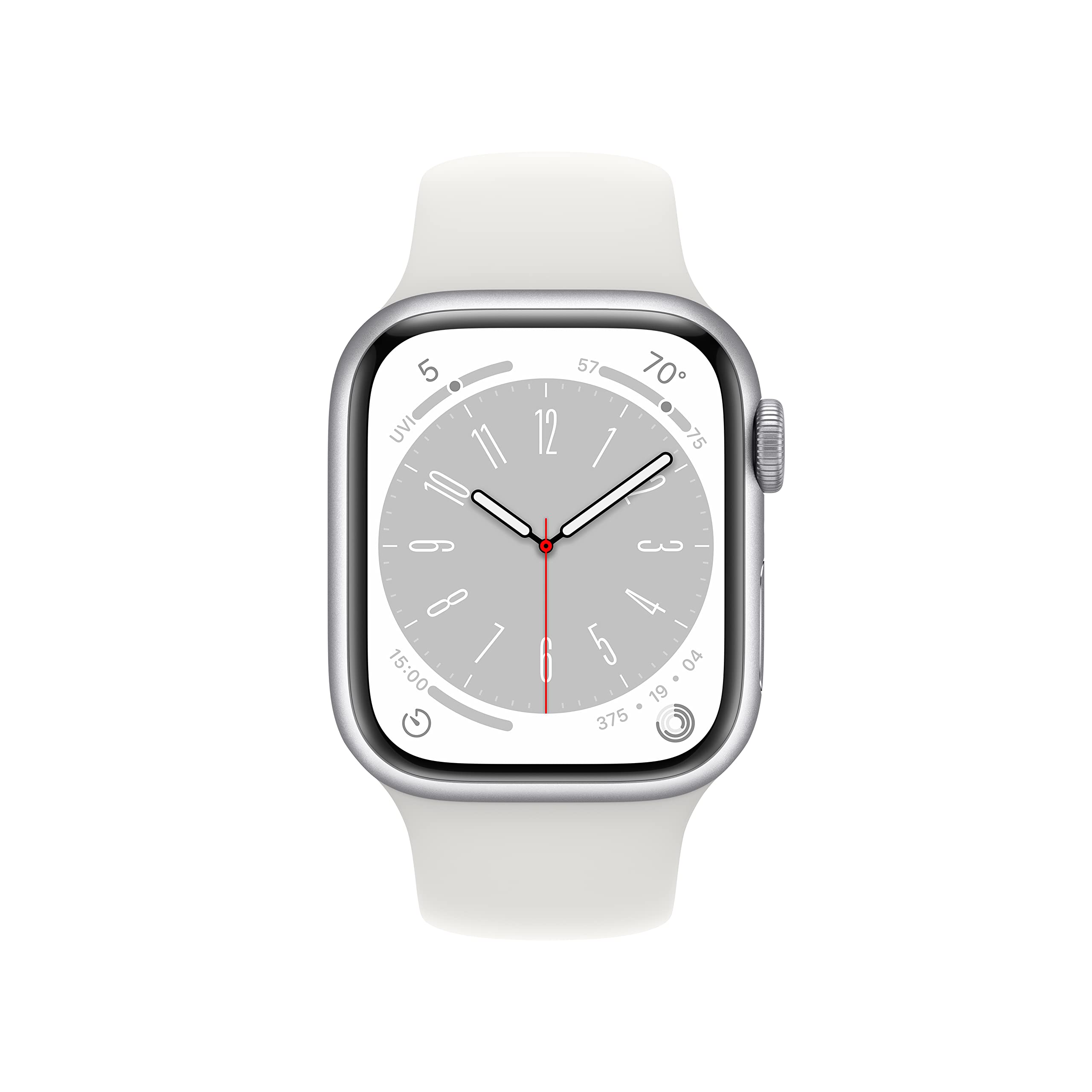 Apple Watch Series 8 [GPS, 45mm] - Midnight Aluminum Case with Midnight Sport Band, M/L (Renewed)