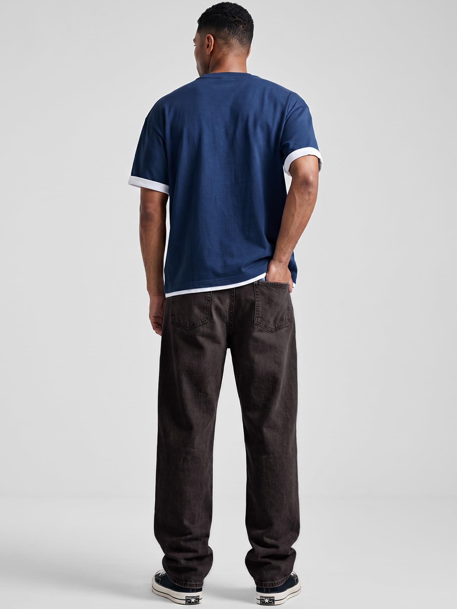 JMIERR Mens Baggy Jeans Wide Leg Y2K Loose Fit Denim Pants | Vintage Relaxed Loose Fit, Stretch, Straight Leg, Skater Streetwear, 5 Pockets, Casual Carpenter Jean, Hip Hop