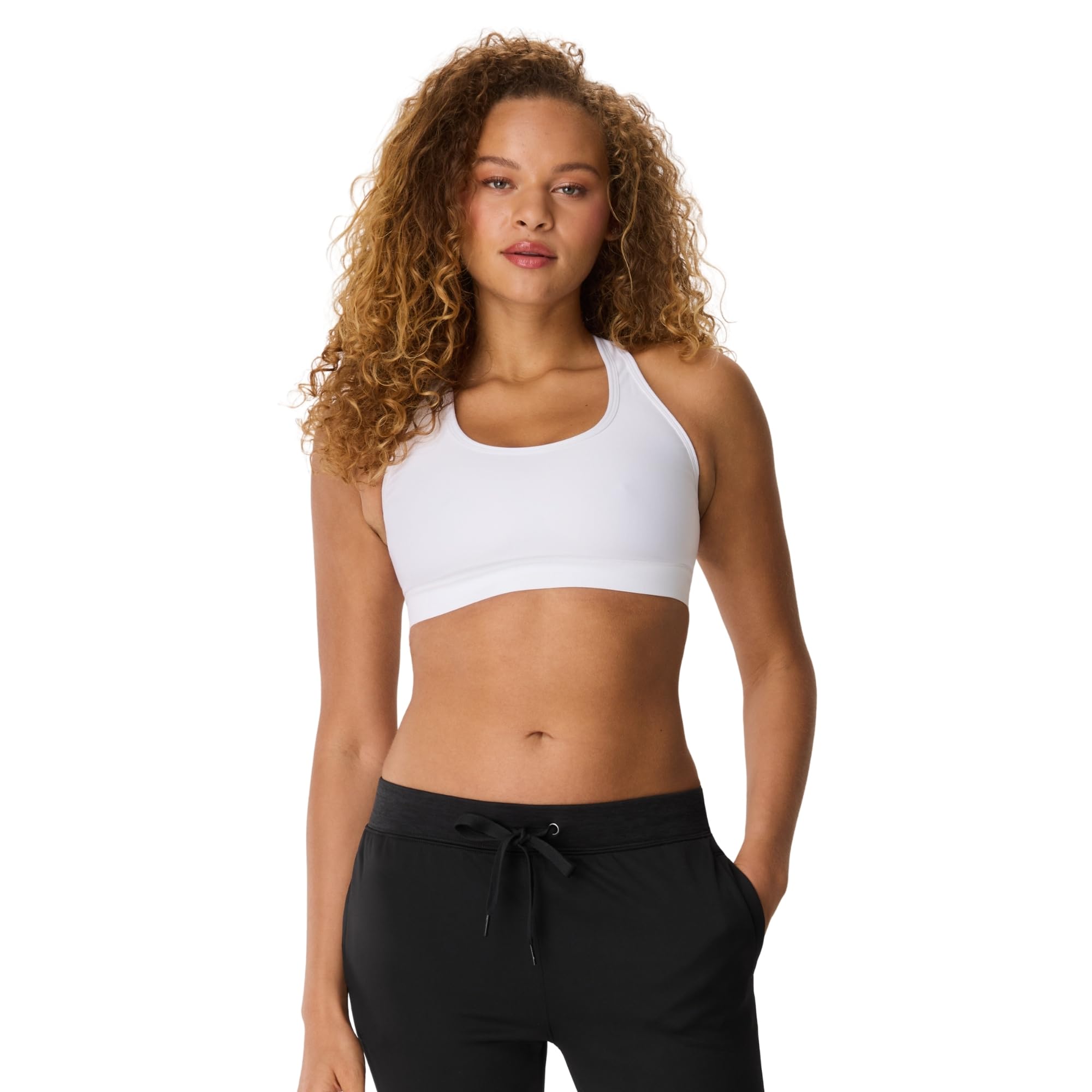Hanes Womens Sport Compression Racerback Sports-Bra