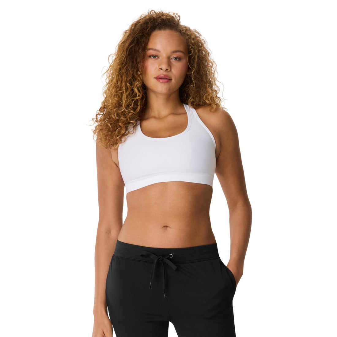Hanes Womens Sport Compression Racerback Sports-Bra