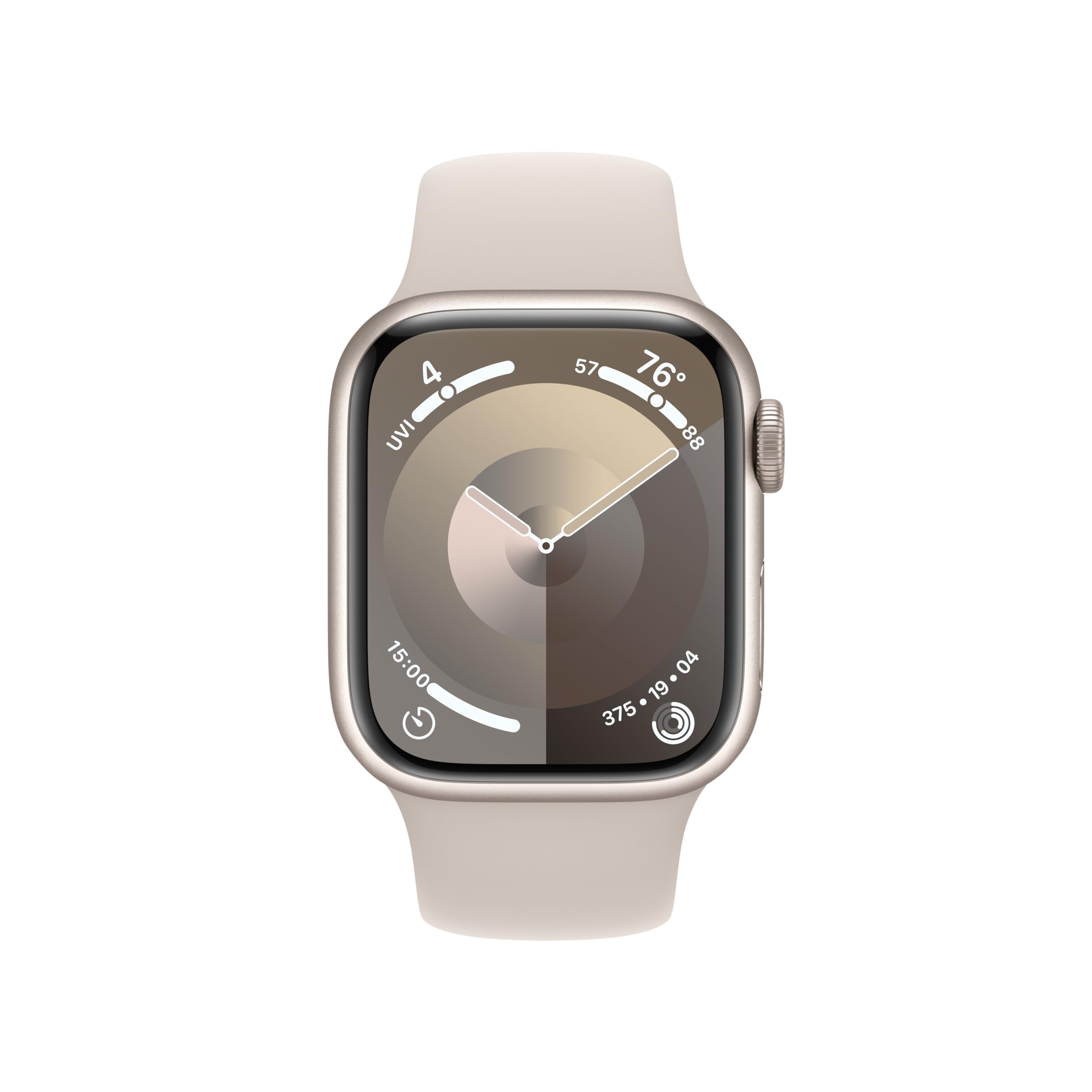 Apple Watch Series 9 [GPS 45mm] Midnight Aluminum Case with Midnight Sport Band M/L (Renewed)