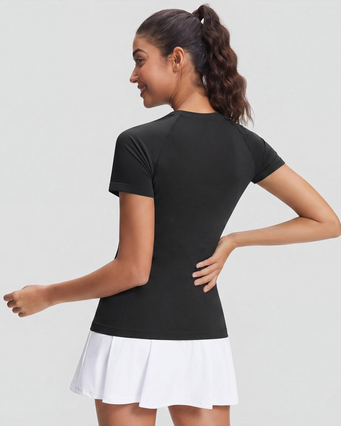 Stelle Womens Workout Tops Short Sleeve Seamless Athletic Shirts Yoga Gym Running T-Shirts