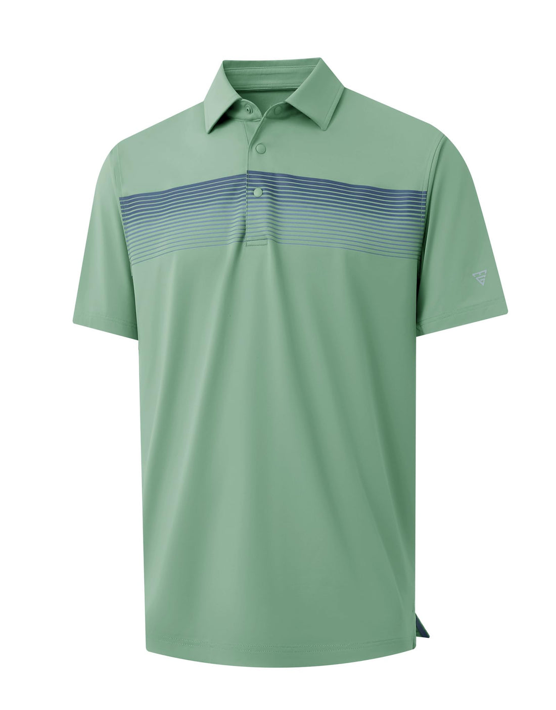 M MAELREG Mens Golf Shirts Short Sleeve Chest Print Stripe Moisture Wicking Dry Fit Casual Collared Mens Polo Shirts