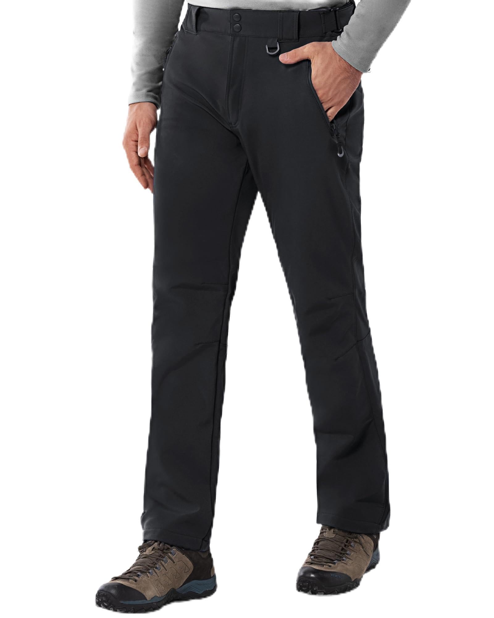 33,000ft Men's Winter Snow Ski Fleece Lined Pants Warm Waterproof Softshell Insulated for Snowboard Outdoor Work Hiking