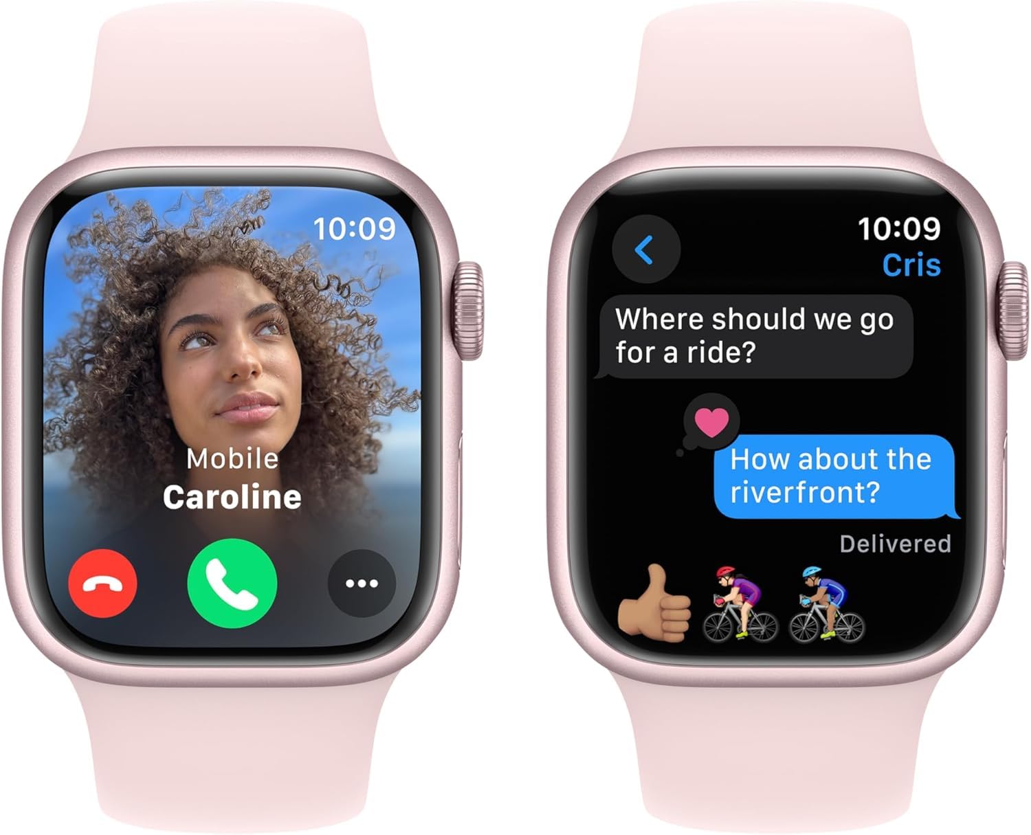 Apple Watch Series 9 [GPS 45mm] Midnight Aluminum Case with Midnight Sport Band M/L (Renewed)