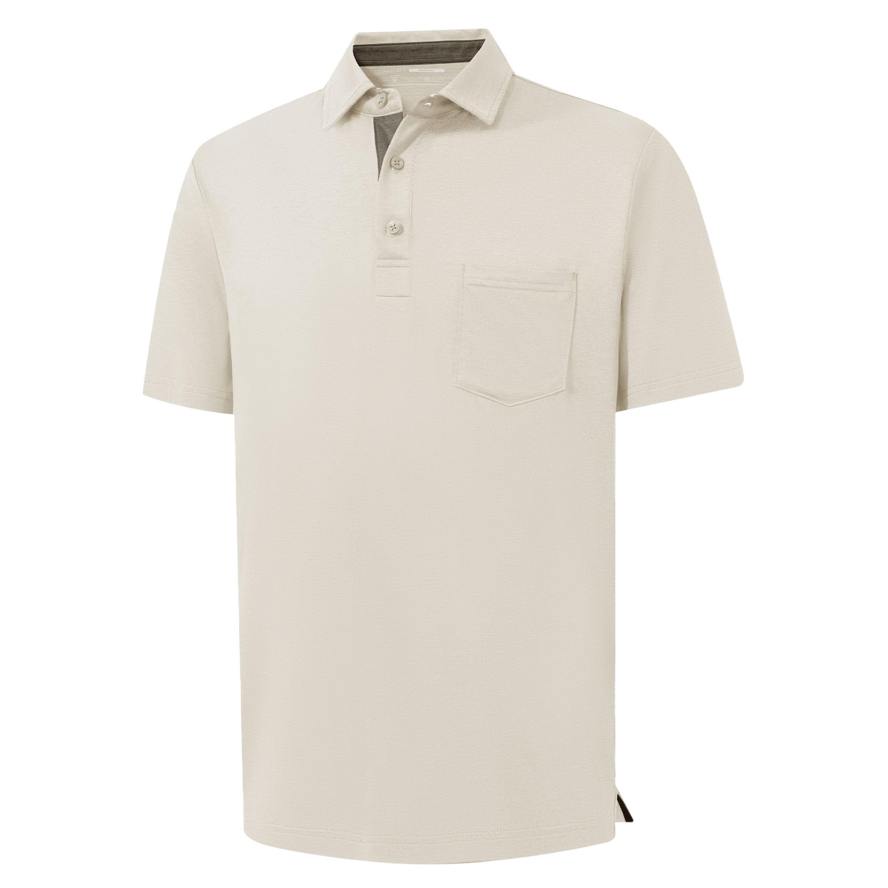M MAELREG Golf Shirts for Men Dry Fit Performance Lightweight Heather Contrast Collar Mens Polo Shirts Short and Long Sleeve