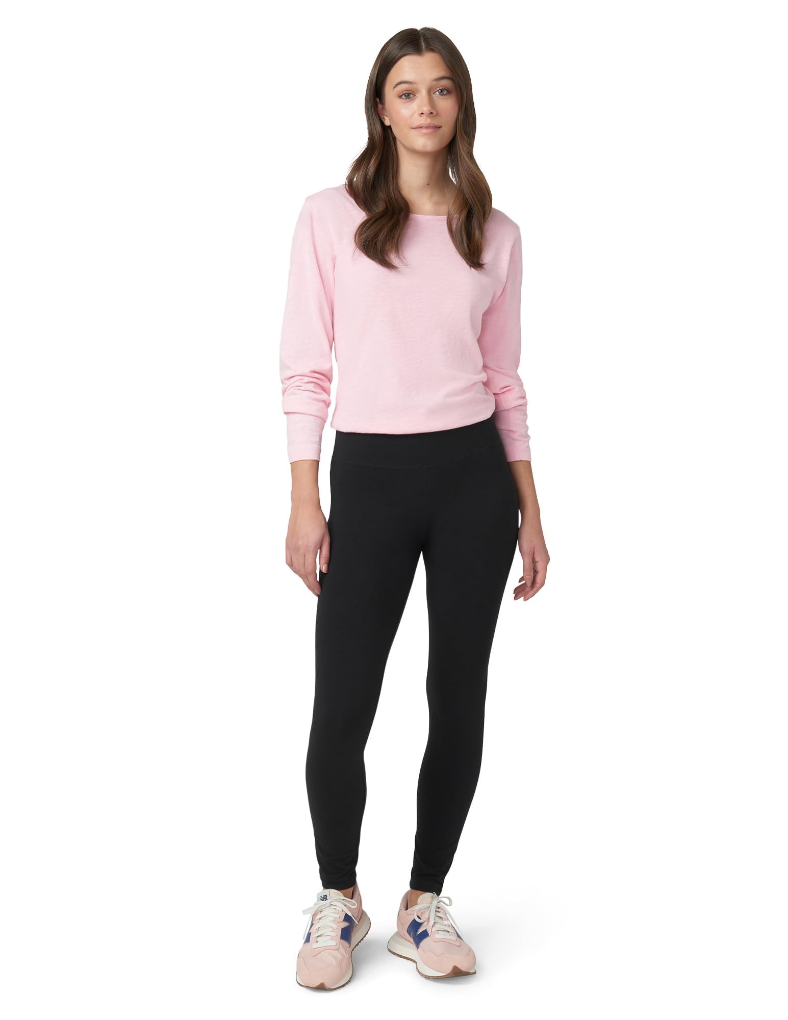 HUE Women’s Cotton Ultra Legging with Wide Waistband, Available in Capri and Legging Length