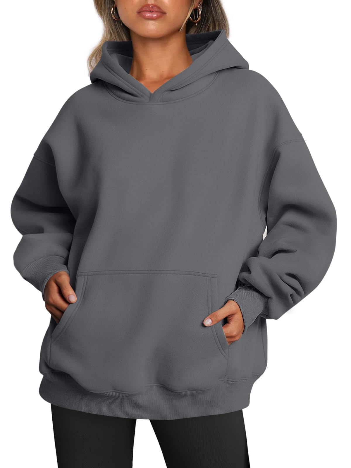 Trendy Queen Women Oversized Hoodies Fall Outfits | Gentle Skin Feel, Aesthetic Drop Shoulder, Large Kangaroo Pocket, Seamless Daily Outfit Match