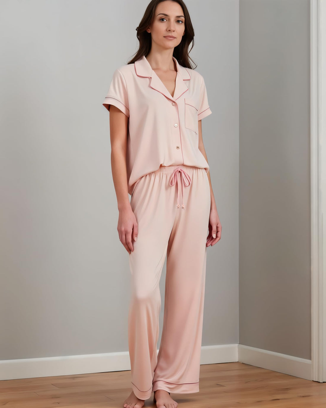 BORN Pajamas for Women Set Button Down