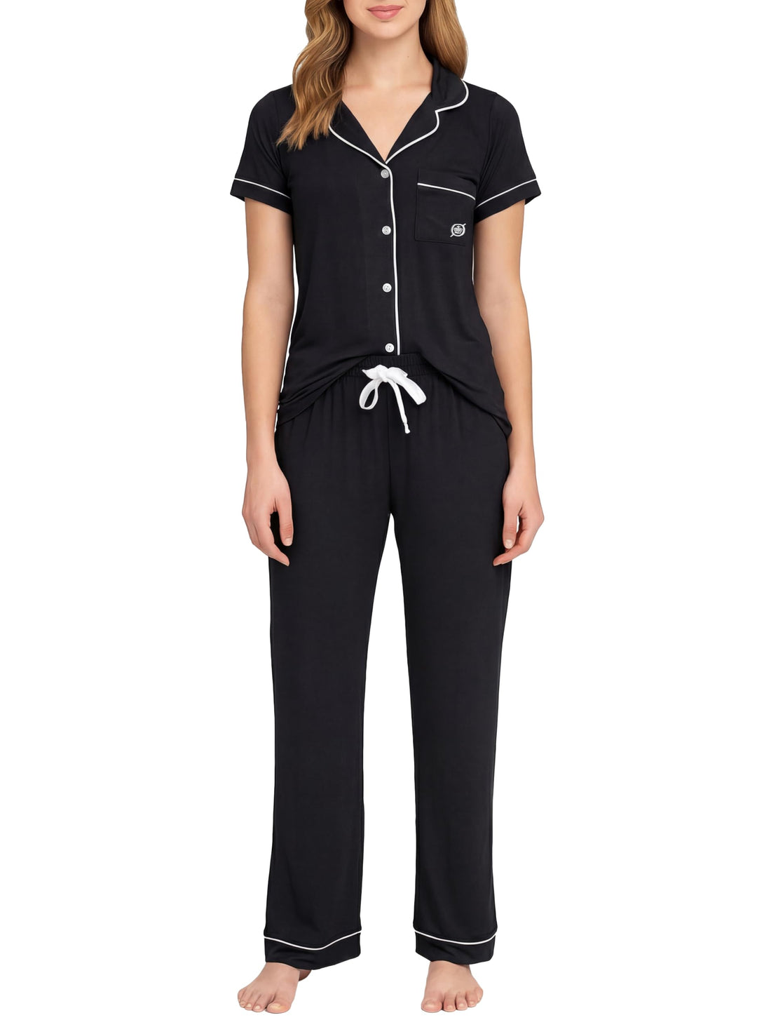 BORN Pajamas for Women Set Button Down