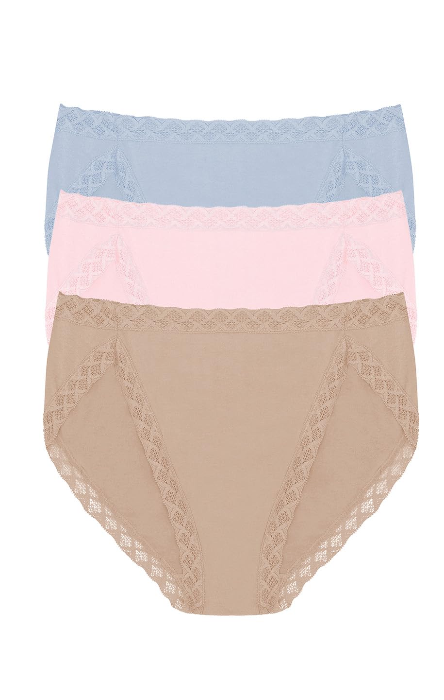 Natori Women's Pima Bliss French Cut Briefs 3 Pack