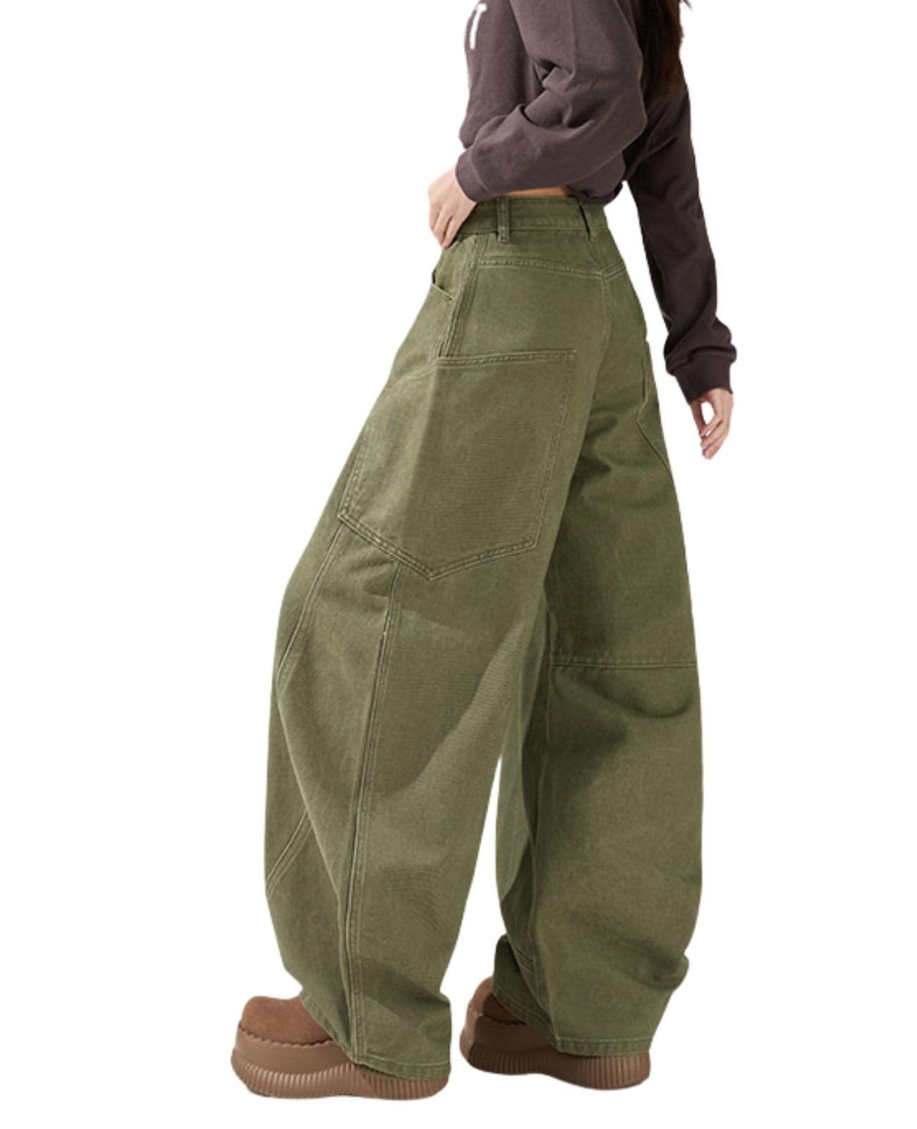 Baggy Jeans for Woman Men High Waisted Barrel Leg Jeans Casual Loose Denim Pants Streetwear Clothes
